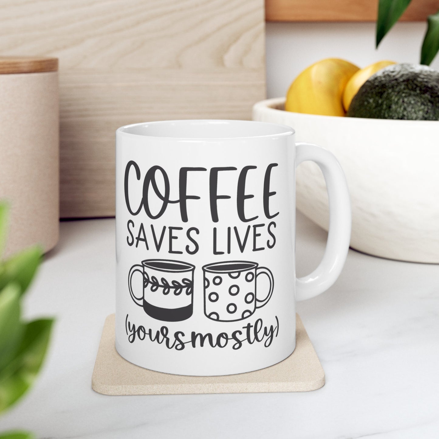 Caffeine Junkie Mug, Coffee saves lives mug, funny coffee mug, gift for him her, coffee lover mug, birthday gift