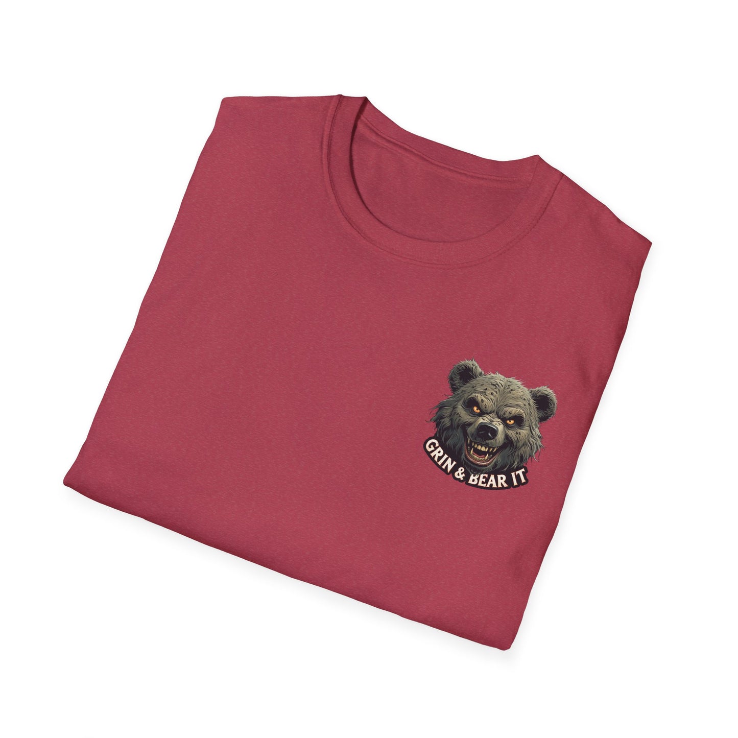 Climate Change Awareness Unisex Softstyle T-Shirt - Grin and Bear it Shirt, Environmental Activist Tee, Save the Planet Top, Nature Lover