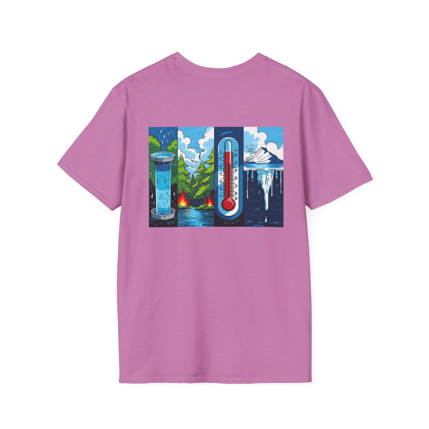 Climate Change Awareness Unisex Softstyle T-Shirt - Grin and Bear it Shirt, Environmental Activist Tee, Save the Planet Top, Nature Lover