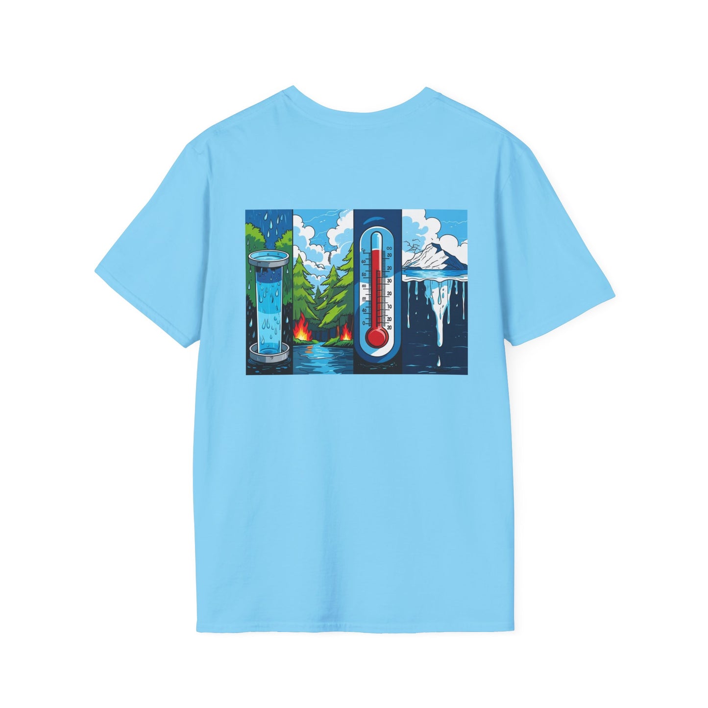 Climate Change Awareness Unisex Softstyle T-Shirt - Grin and Bear it Shirt, Environmental Activist Tee, Save the Planet Top, Nature Lover