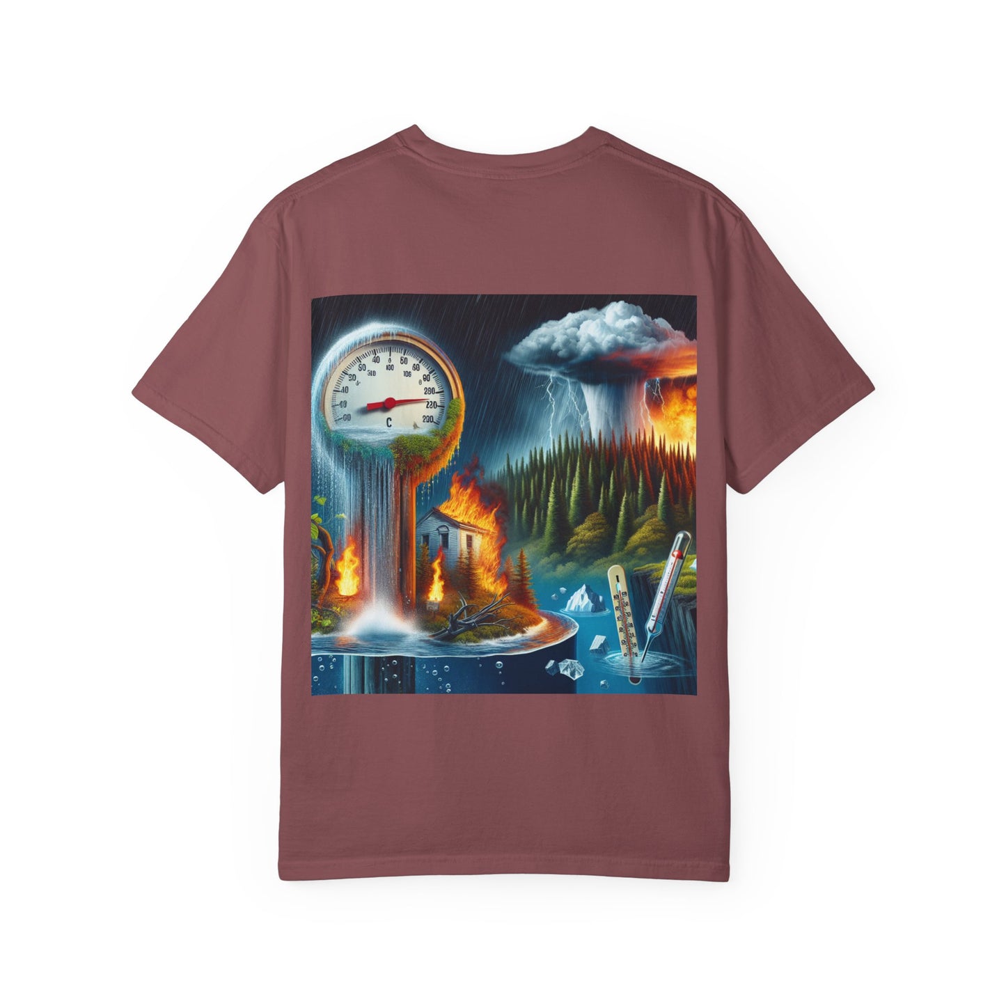 Climate Change Satirical Grin and Bear It T-shirt, Toxic Grinning Bear Tee, Environmental Disaster Shirt, Activist Conservation Apparel