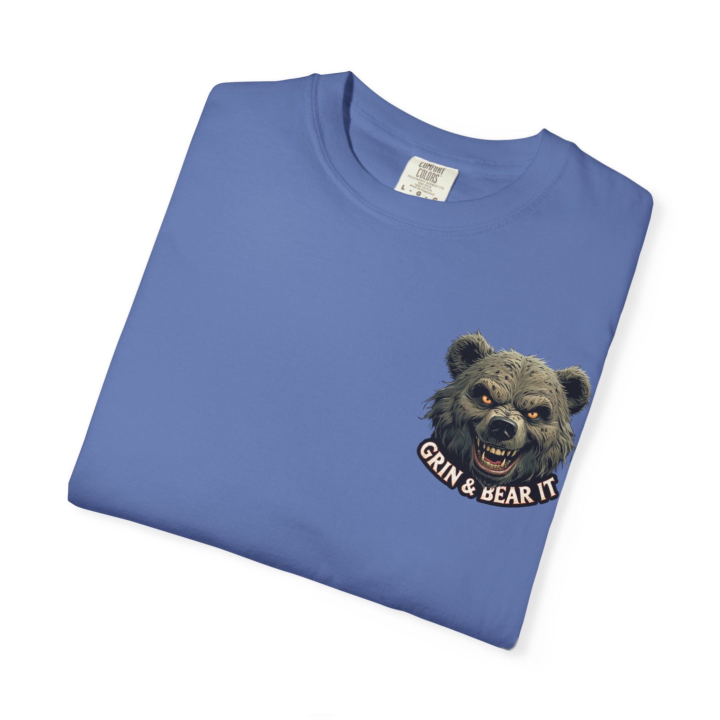 Climate Change Satirical Grin and Bear It T-shirt, Toxic Grinning Bear Tee, Environmental Disaster Shirt, Activist Conservation Apparel