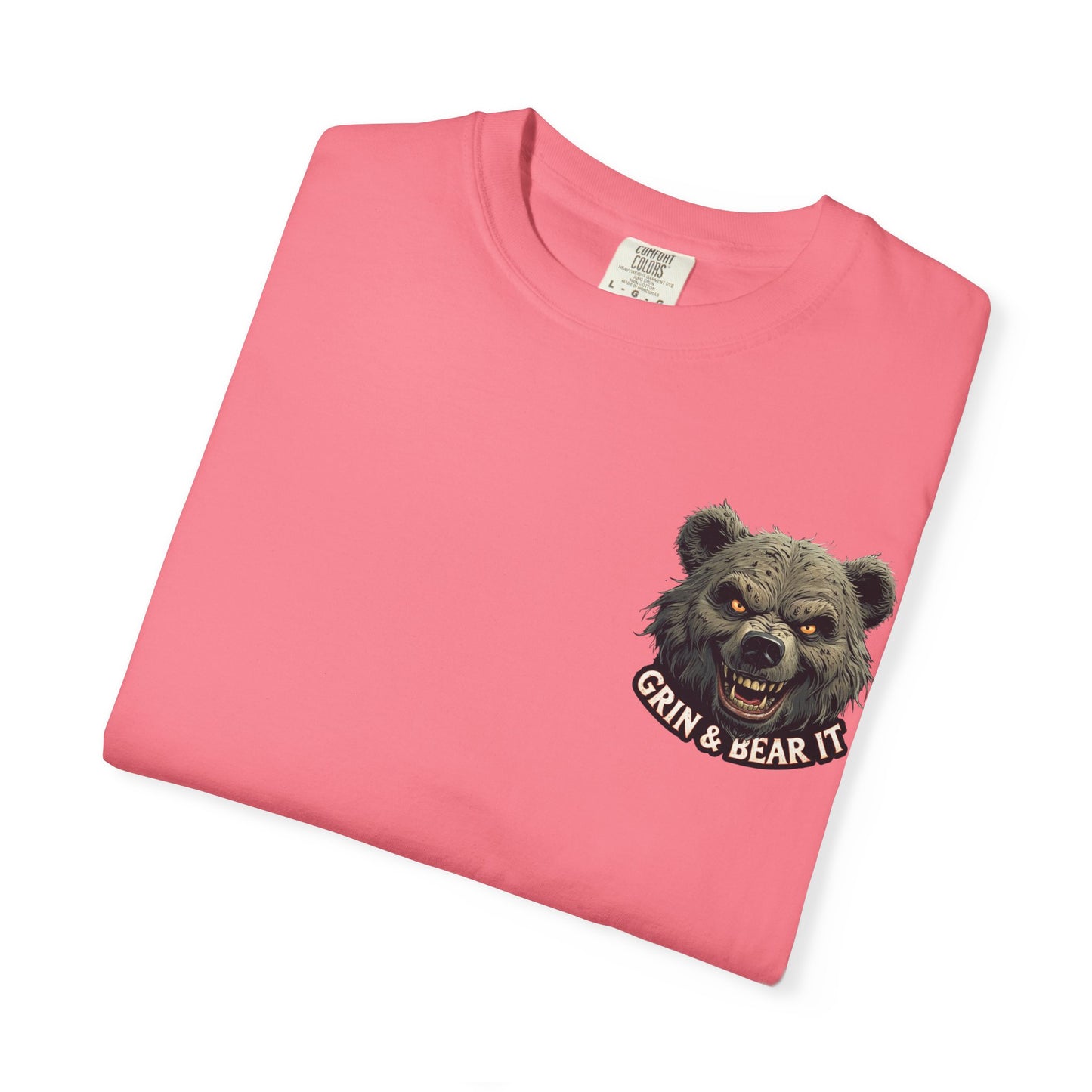 Climate Change Satirical Grin and Bear It T-shirt, Toxic Grinning Bear Tee, Environmental Disaster Shirt, Activist Conservation Apparel