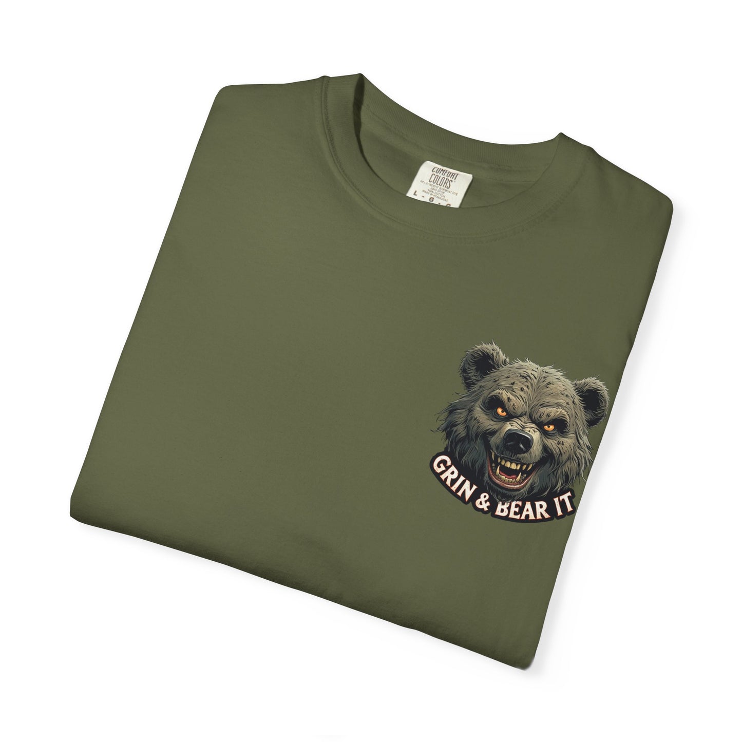 Climate Change Satirical Grin and Bear It T-shirt, Toxic Grinning Bear Tee, Environmental Disaster Shirt, Activist Conservation Apparel