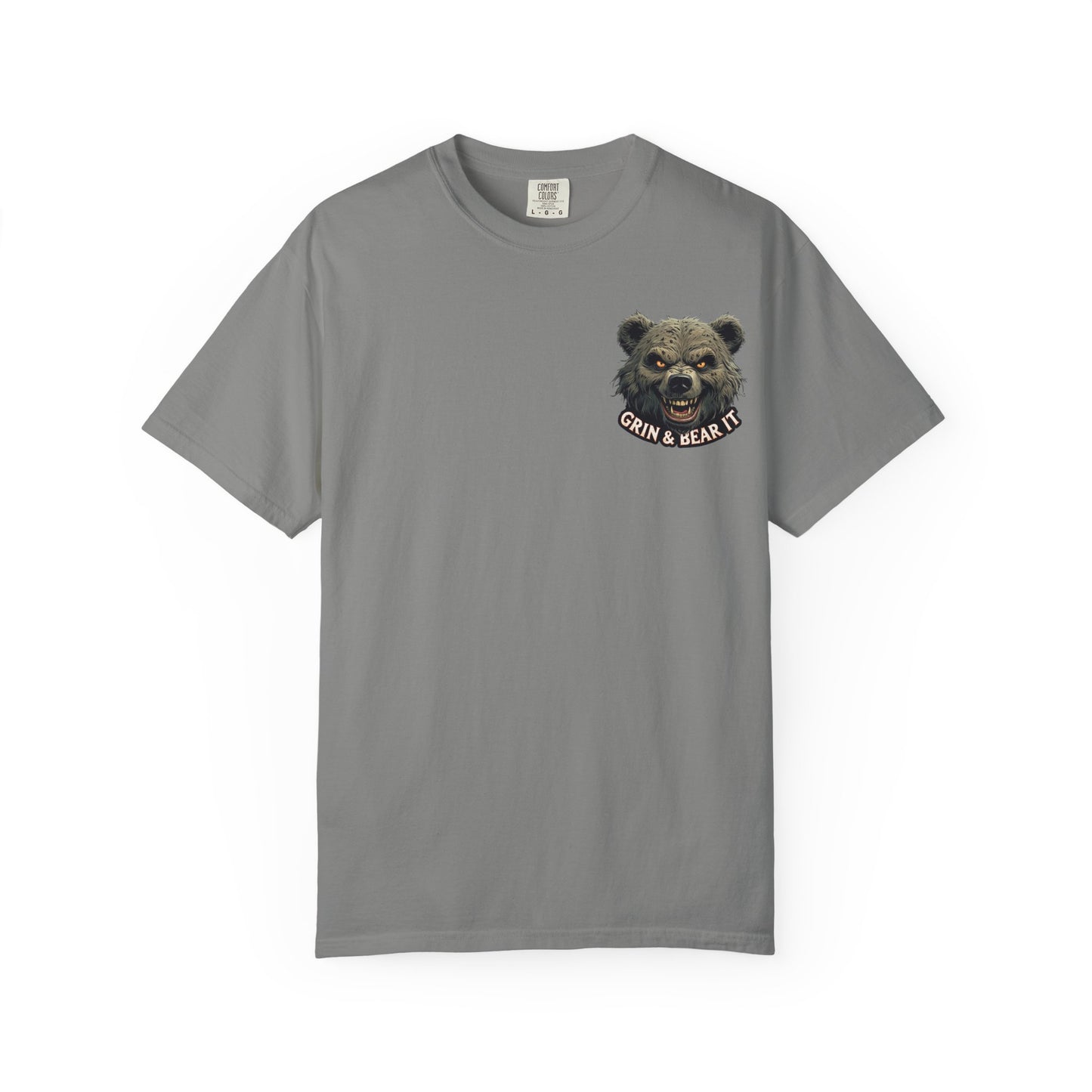 Climate Change Satirical Grin and Bear It T-shirt, Toxic Grinning Bear Tee, Environmental Disaster Shirt, Activist Conservation Apparel