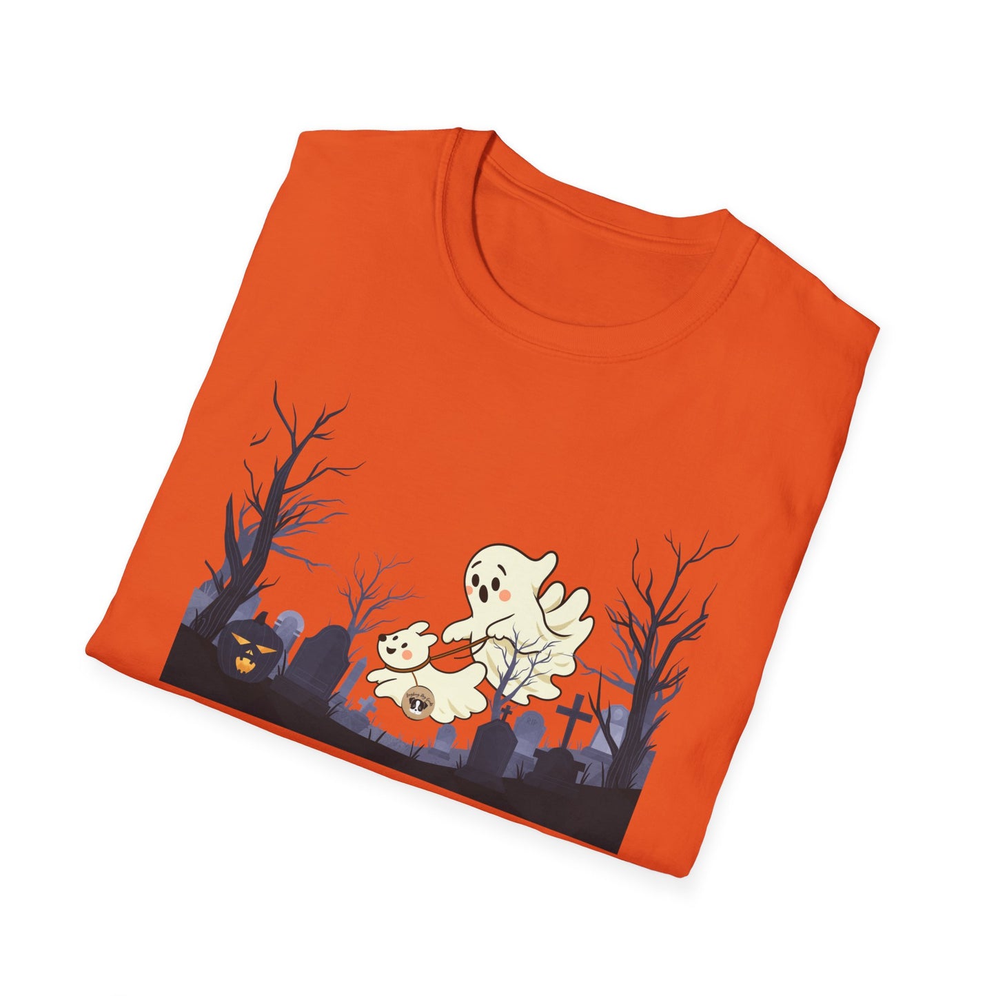 Halloween Cemetery Dog Walking Unisex T-Shirt