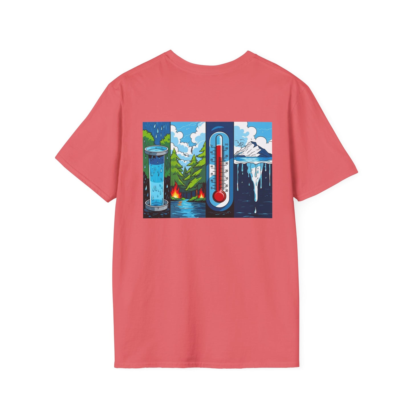 Climate Change Awareness Unisex Softstyle T-Shirt - Grin and Bear it Shirt, Environmental Activist Tee, Save the Planet Top, Nature Lover