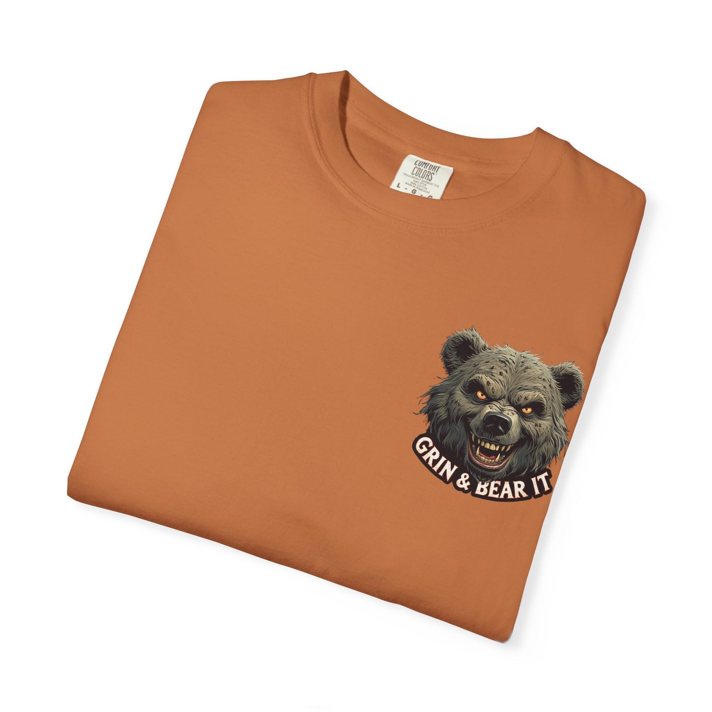 Climate Change Satirical Grin and Bear It T-shirt, Toxic Grinning Bear Tee, Environmental Disaster Shirt, Activist Conservation Apparel