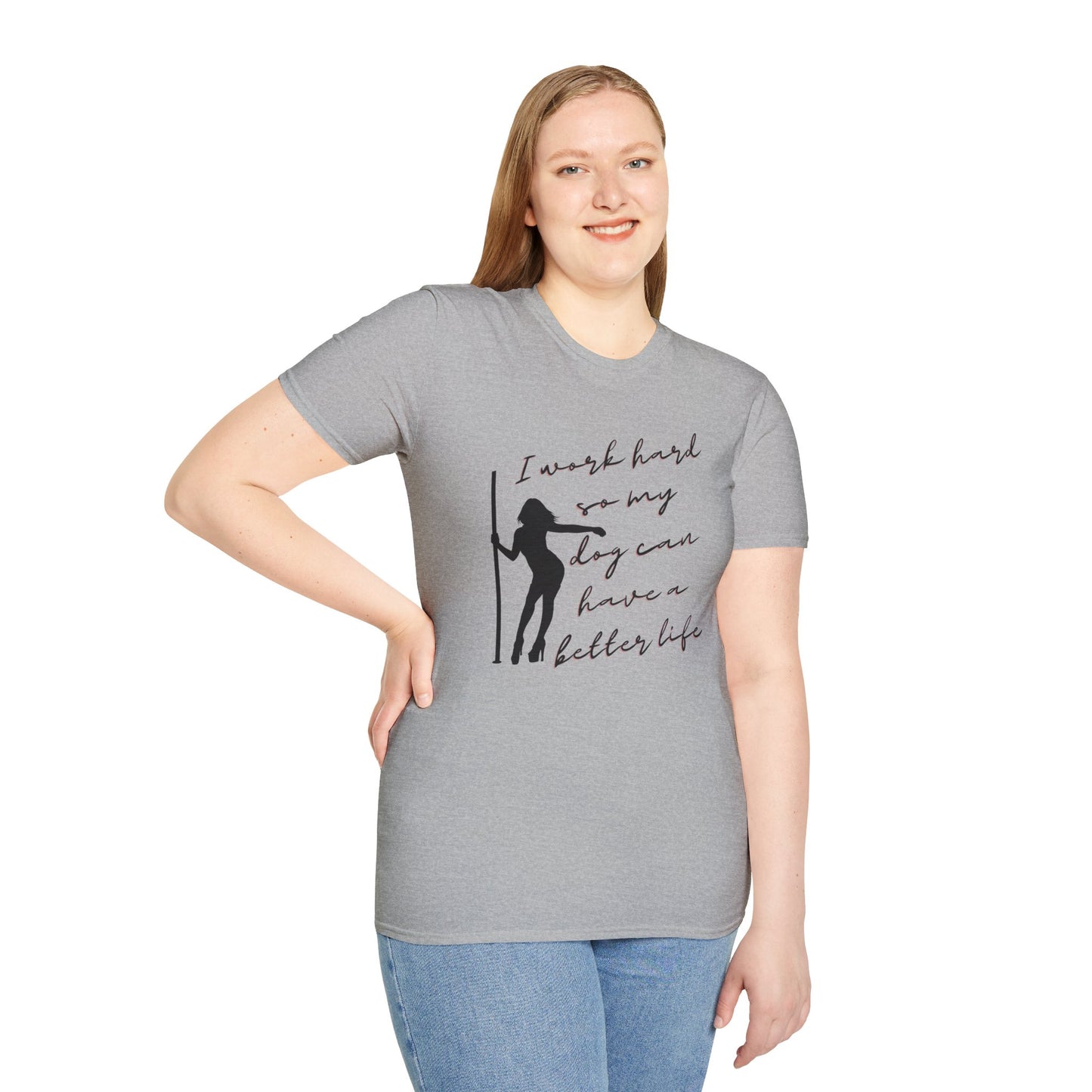 Working the Pole for my dog shirt