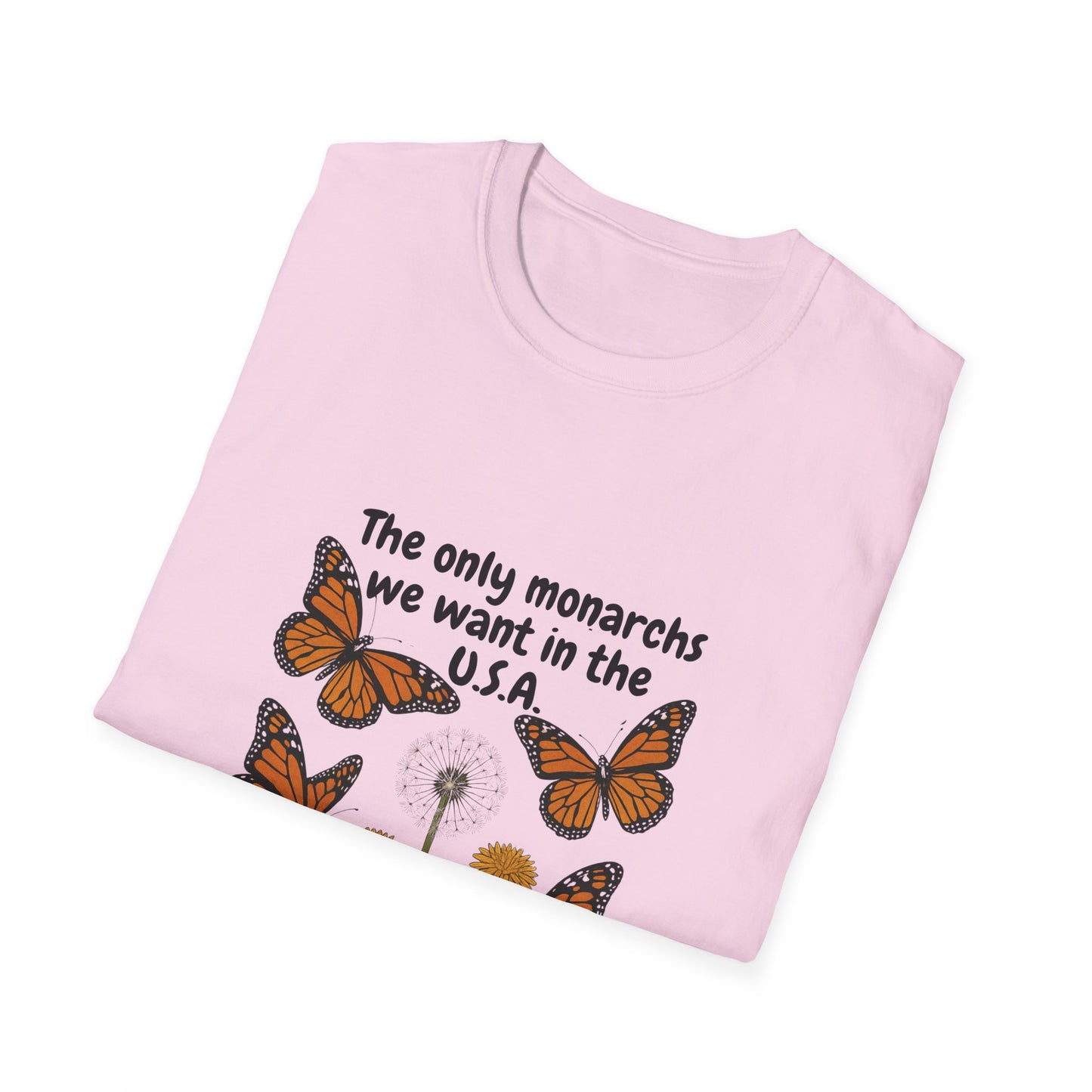 Butterfly Monarchs Protest Tee, Citizens Against Trump Shirt, No Kings Activist Top, Political Resistance Unisex Softstyle T-Shirt,