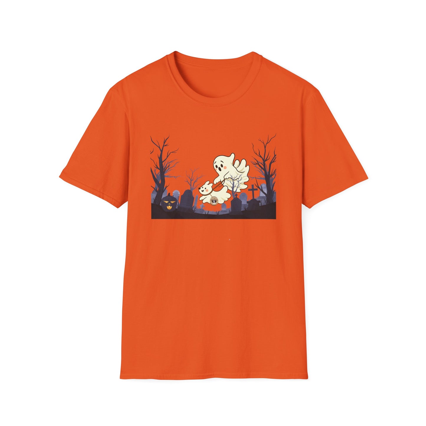 Halloween Cemetery Dog Walking Unisex T-Shirt