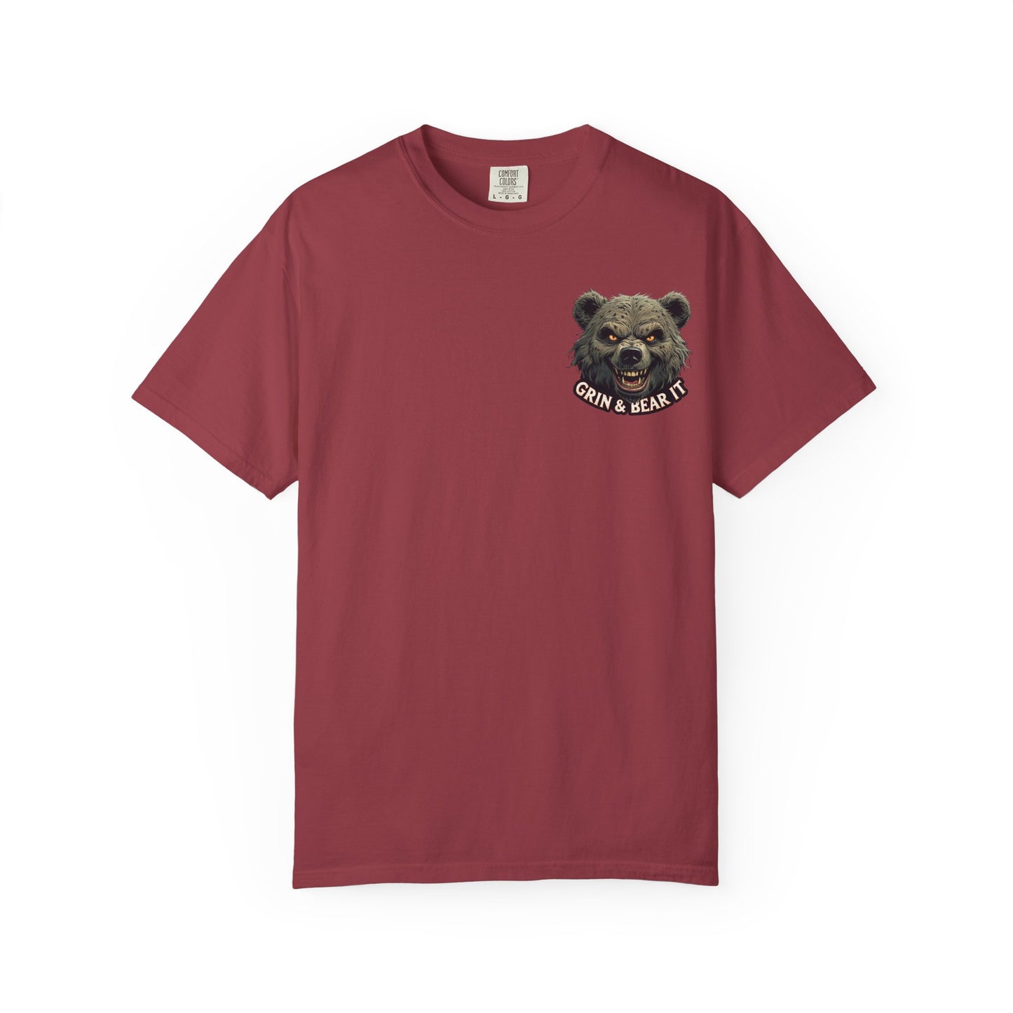 Climate Change Satirical Grin and Bear It T-shirt, Toxic Grinning Bear Tee, Environmental Disaster Shirt, Activist Conservation Apparel