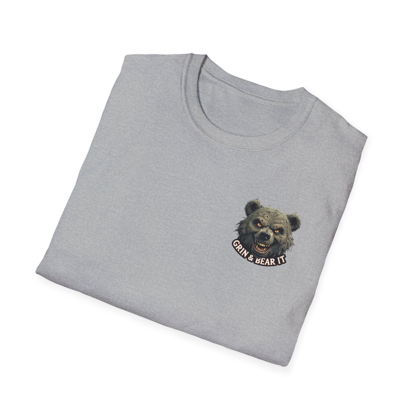 Grin and Bear it Unisex T-Shirt, Ice Cream Cone Design, This Too Shall Pass, Hot Weather Shirt, Funny Graphic Tee