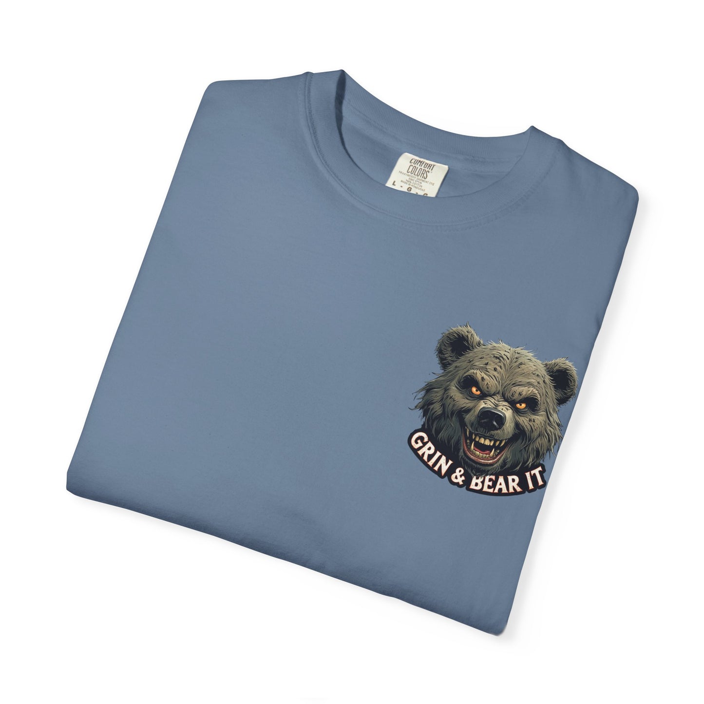 Climate Change Satirical Grin and Bear It T-shirt, Toxic Grinning Bear Tee, Environmental Disaster Shirt, Activist Conservation Apparel