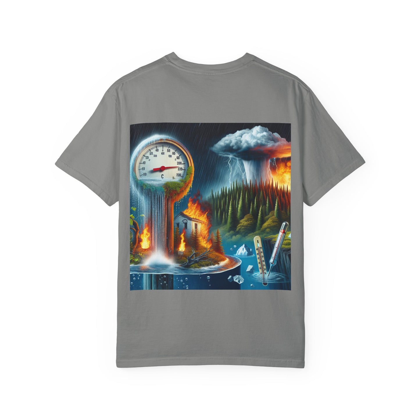 Climate Change Satirical Grin and Bear It T-shirt, Toxic Grinning Bear Tee, Environmental Disaster Shirt, Activist Conservation Apparel