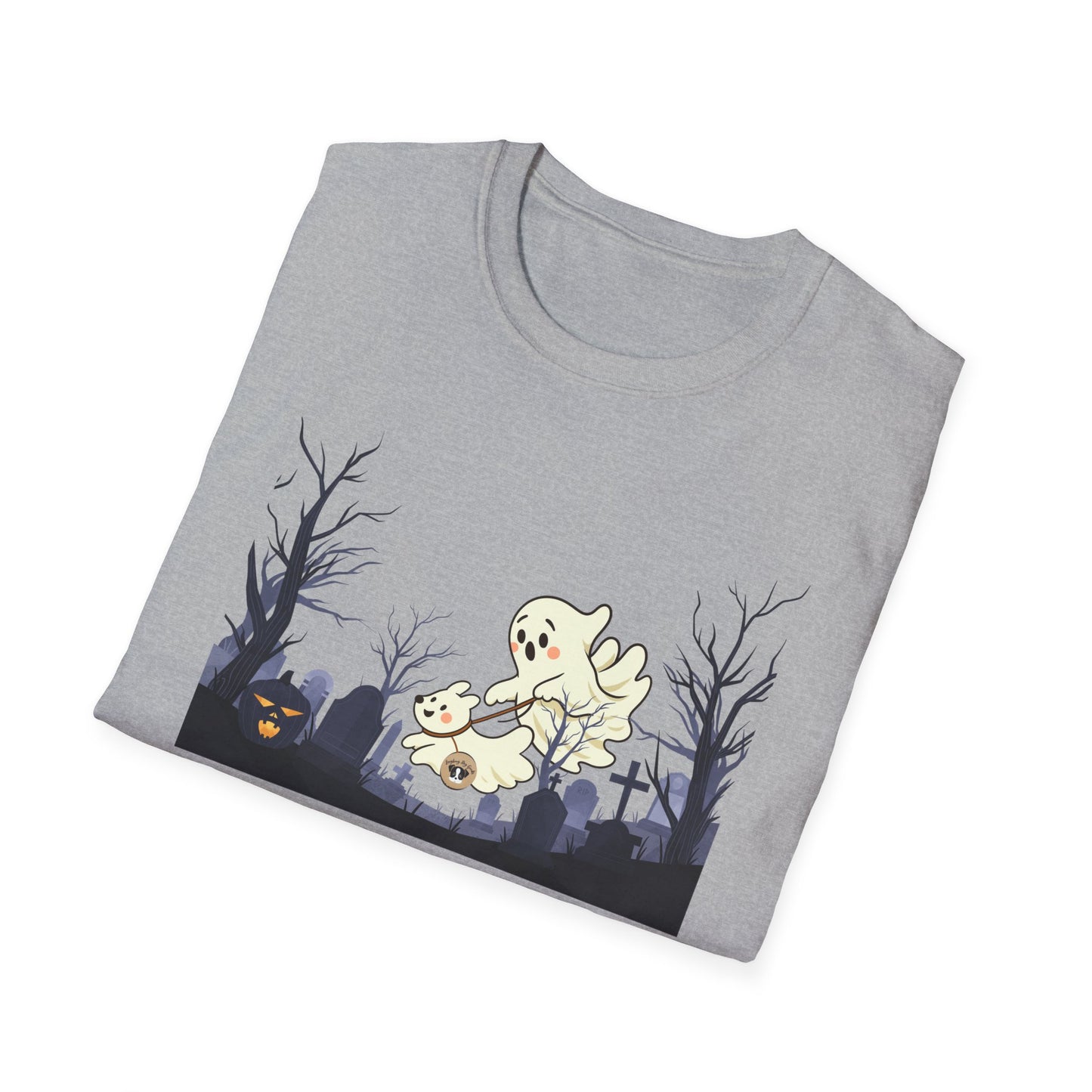 Halloween Cemetery Dog Walking Unisex T-Shirt