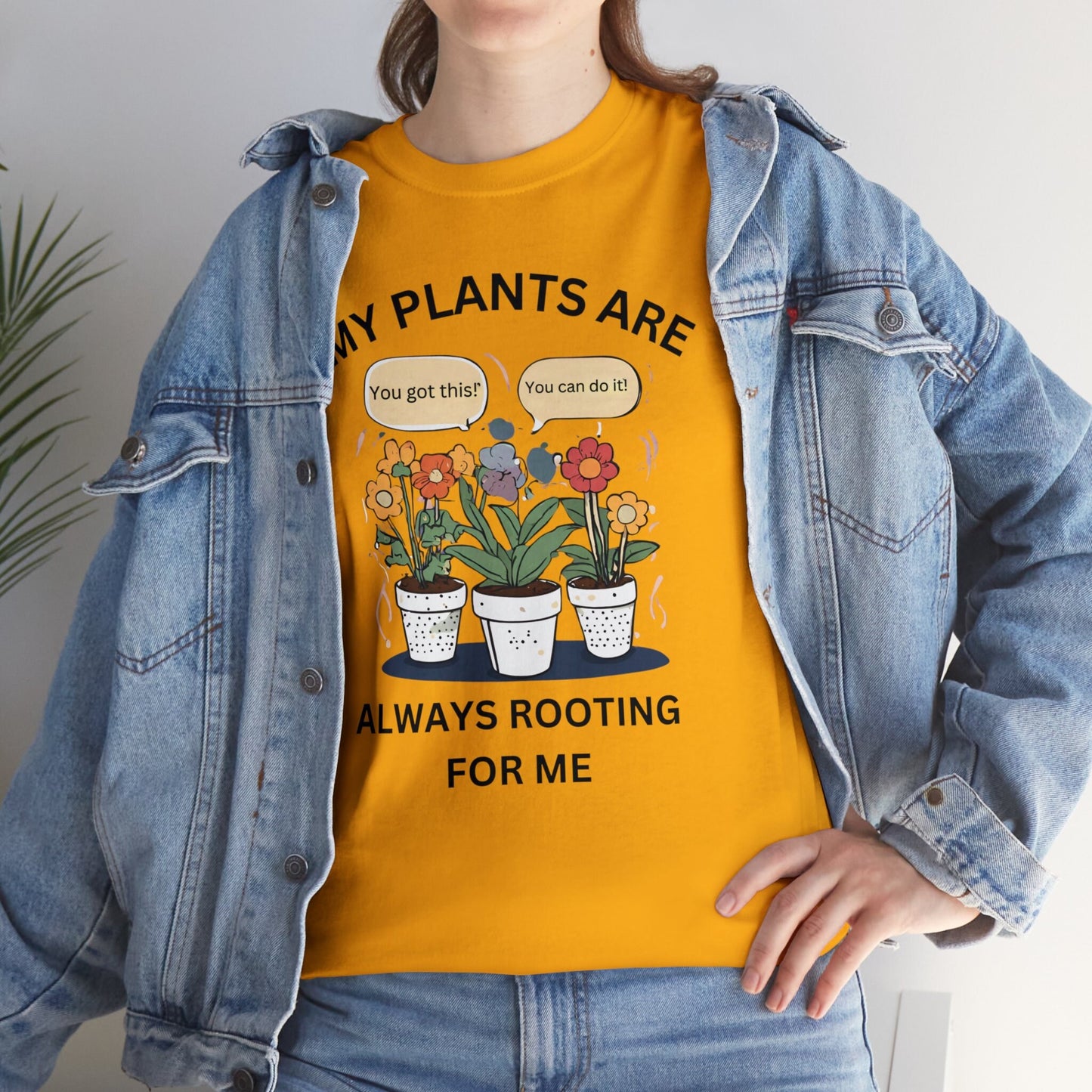 Plant lover tee shirt, gift for plant lover, my plants are always rooting for me, gift for gardener, gift, gifted