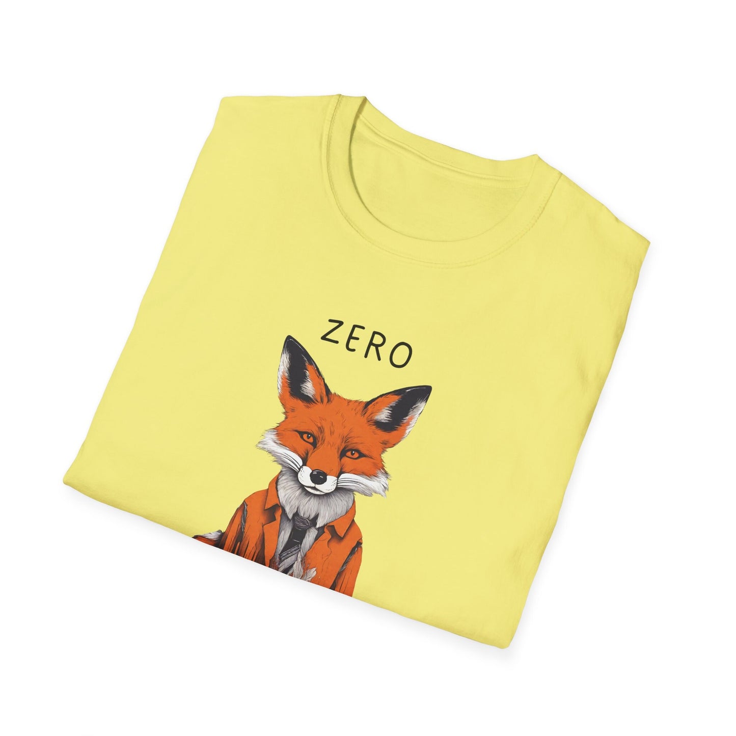 Zero fucks given, zero fox, fox, foxy, fox lover, Unisex Softstyle T-Shirt