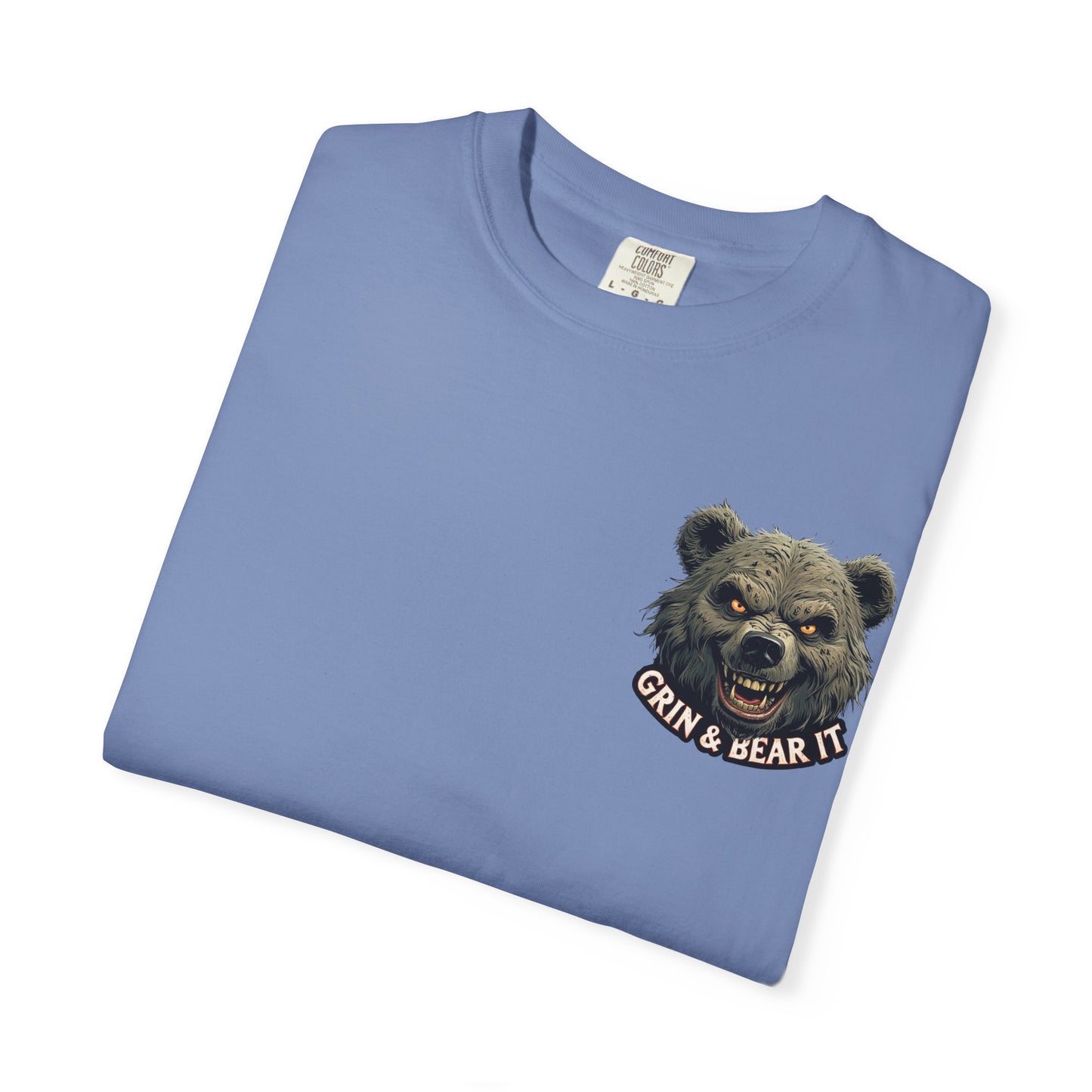 Climate Change Satirical Grin and Bear It T-shirt, Toxic Grinning Bear Tee, Environmental Disaster Shirt, Activist Conservation Apparel