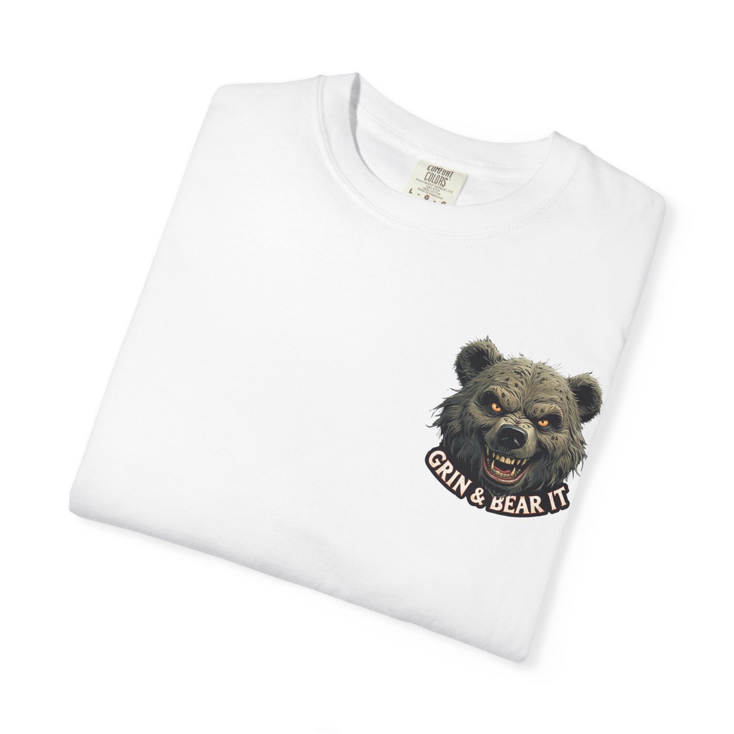 Climate Change Satirical Grin and Bear It T-shirt, Toxic Grinning Bear Tee, Environmental Disaster Shirt, Activist Conservation Apparel