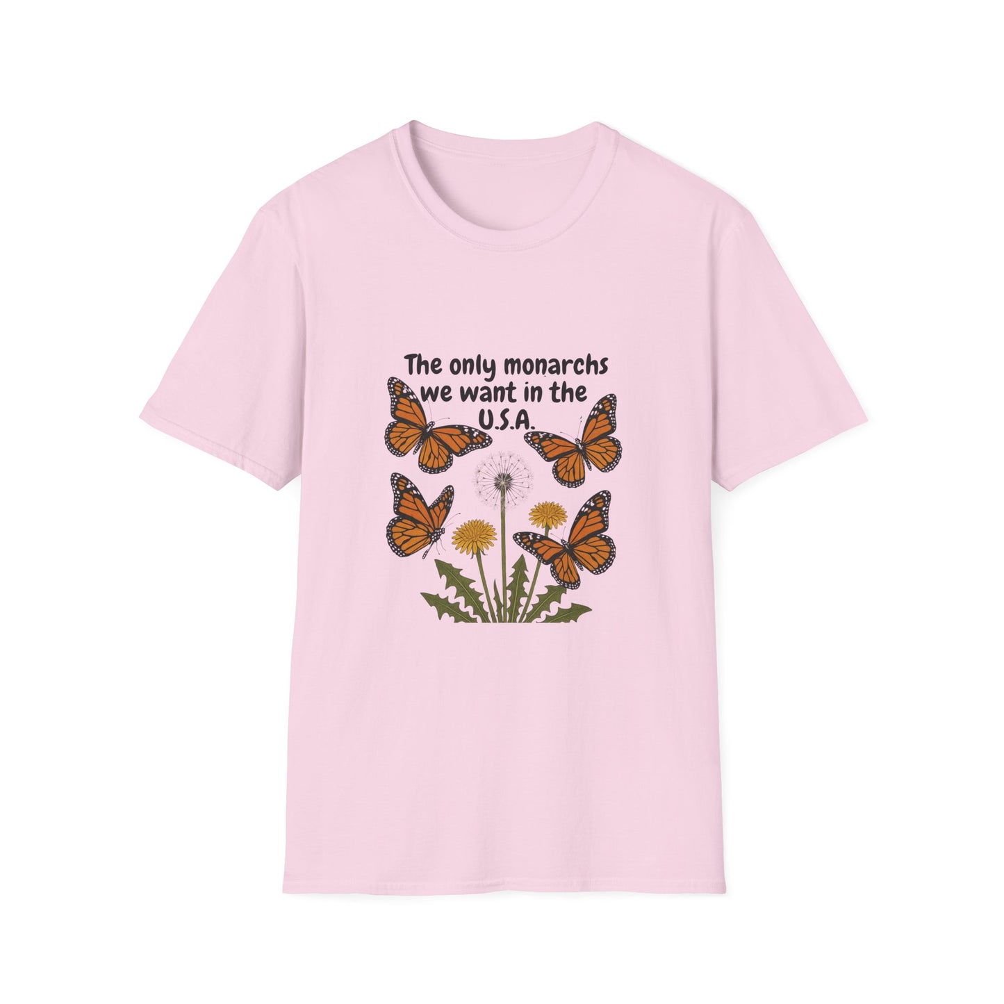Butterfly Monarchs Protest Tee, Citizens Against Trump Shirt, No Kings Activist Top, Political Resistance Unisex Softstyle T-Shirt,