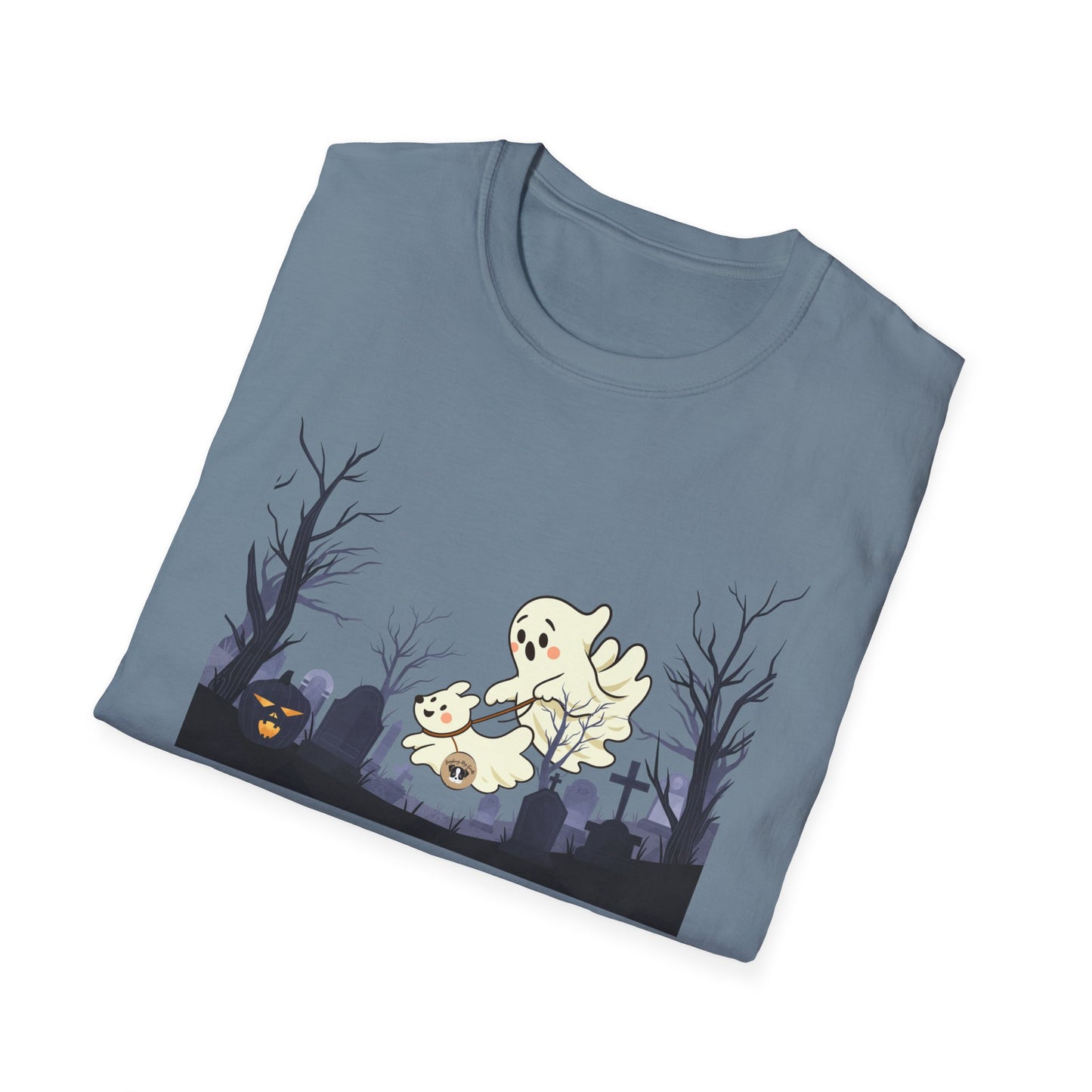 Halloween Cemetery Dog Walking Unisex T-Shirt