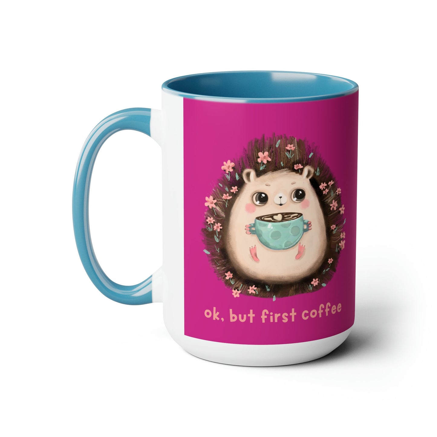 But First Coffee Two-Tone Coffee Mugs, 15oz