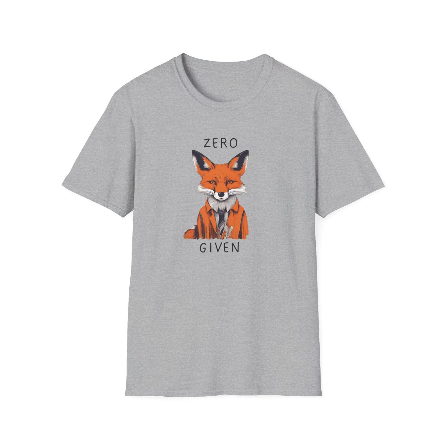 Zero fucks given, zero fox, fox, foxy, fox lover, Unisex Softstyle T-Shirt