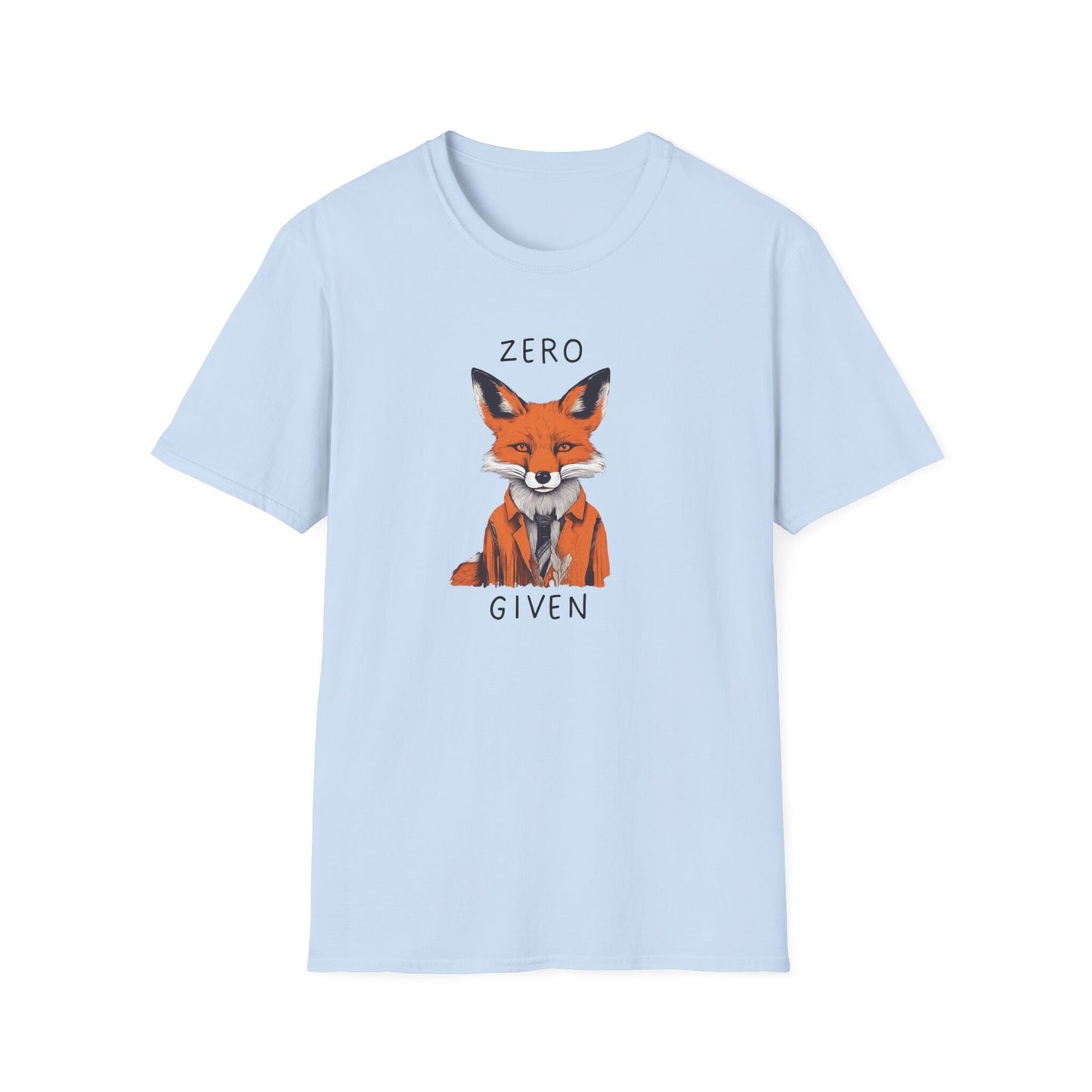 Zero fucks given, zero fox, fox, foxy, fox lover, Unisex Softstyle T-Shirt