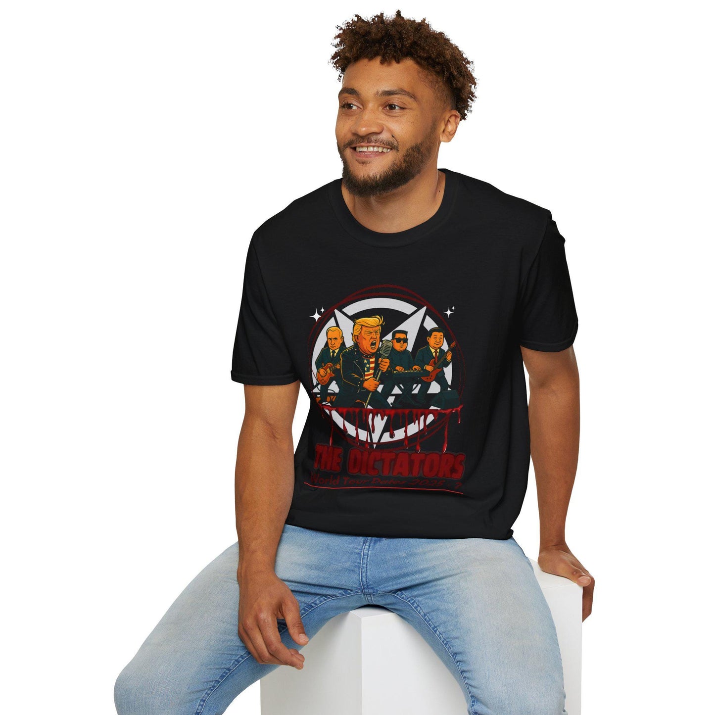 Satirical Political Band Unisex T-Shirt, The Dictators Enemies Tee, Authoritarian Leaders Shirt, Political Humor Top, Softstyle Tee