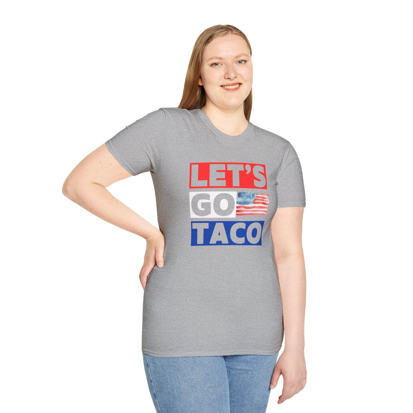 Let's Go TACOshirt Unisex Softstyle T-Shirt, Anti-Trump Funny Tee, Political Parody Gift, Trump Always Chickens Out Shirt, Let's Go Brandon,