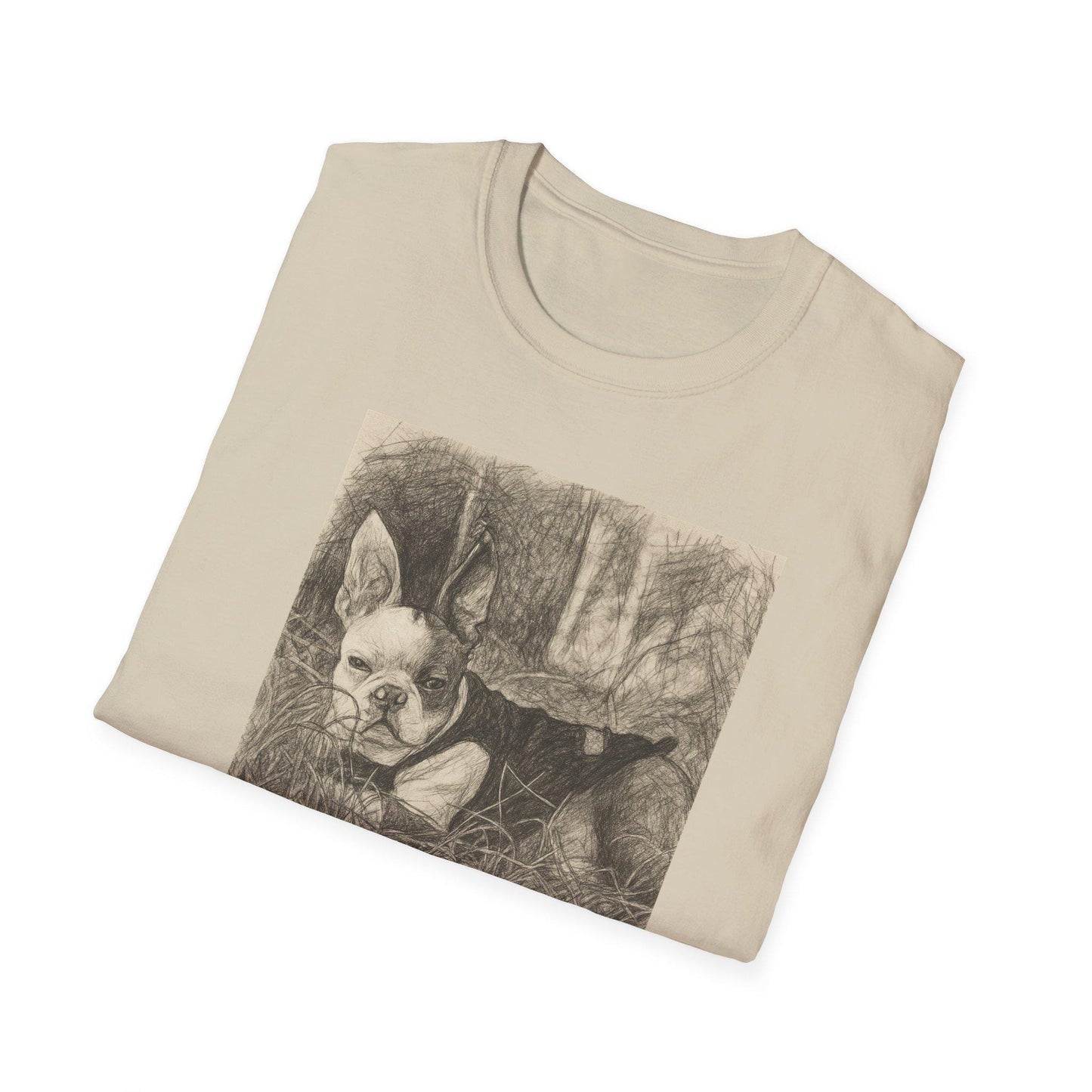Custom design and created pet portrait t-shirt, personalized with your pet image
