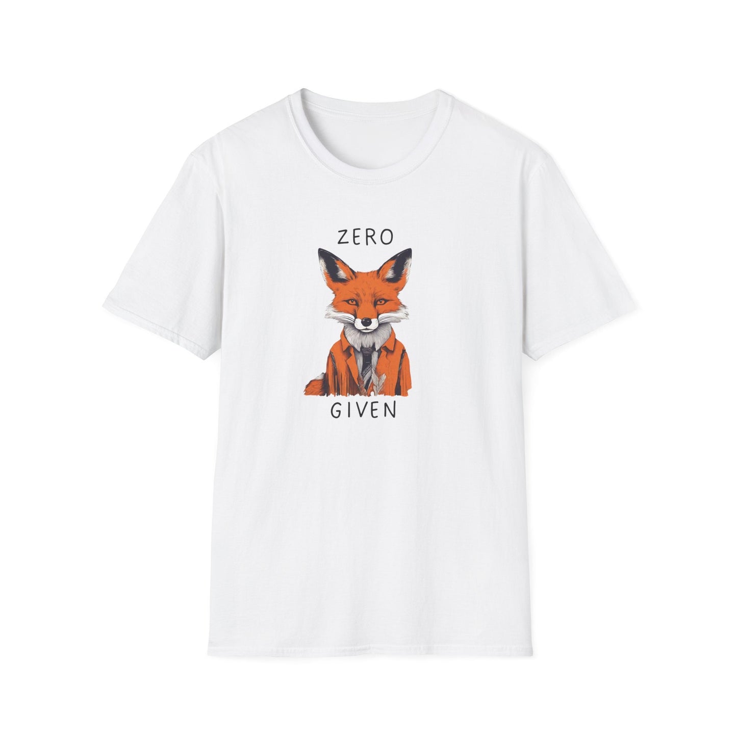Zero fucks given, zero fox, fox, foxy, fox lover, Unisex Softstyle T-Shirt