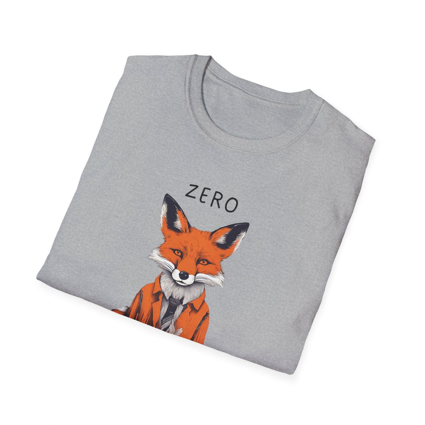 Zero fucks given, zero fox, fox, foxy, fox lover, Unisex Softstyle T-Shirt