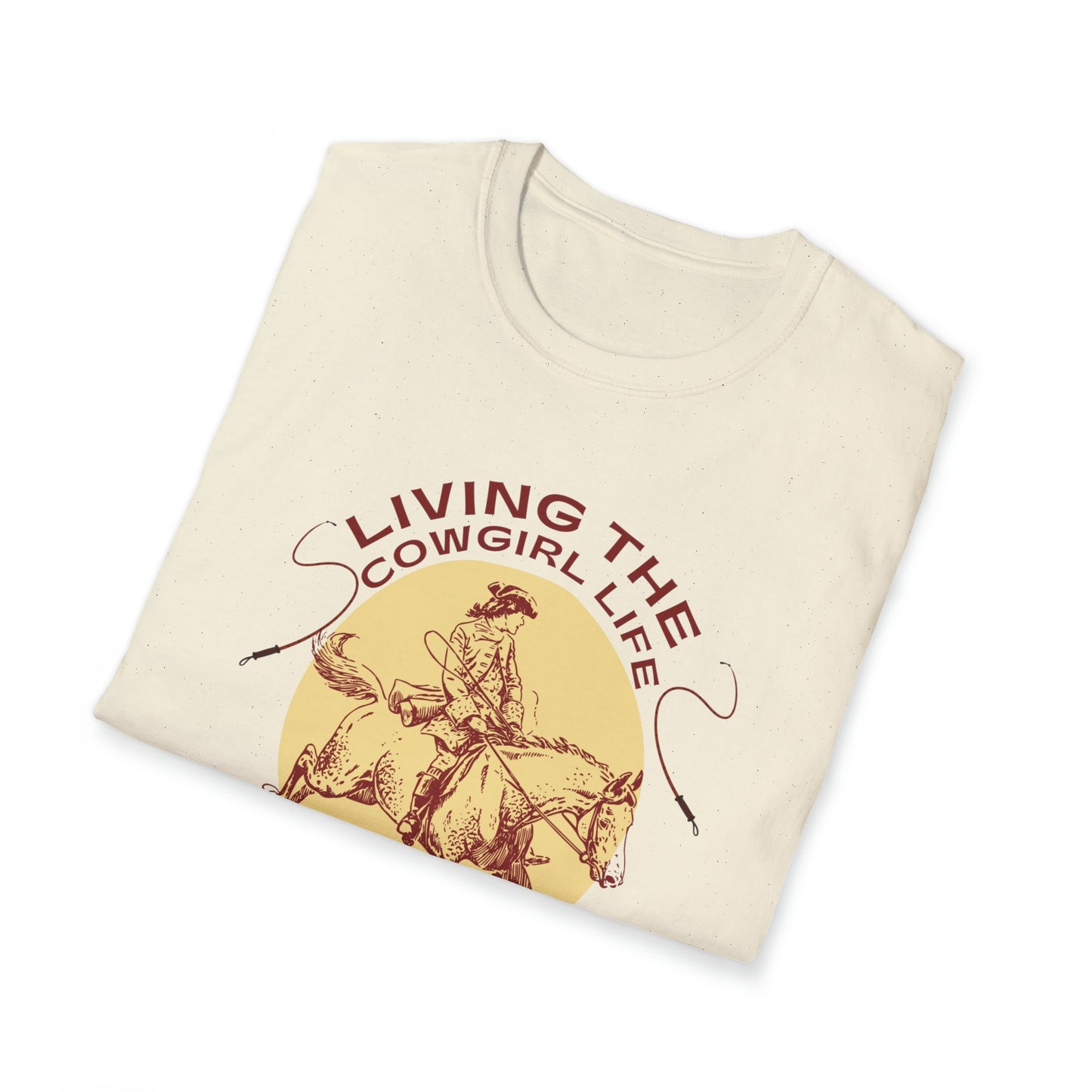 Unisex Softstyle T-Shirt, Cowgirl Life, Living the Cowgirl life, Cowgirl