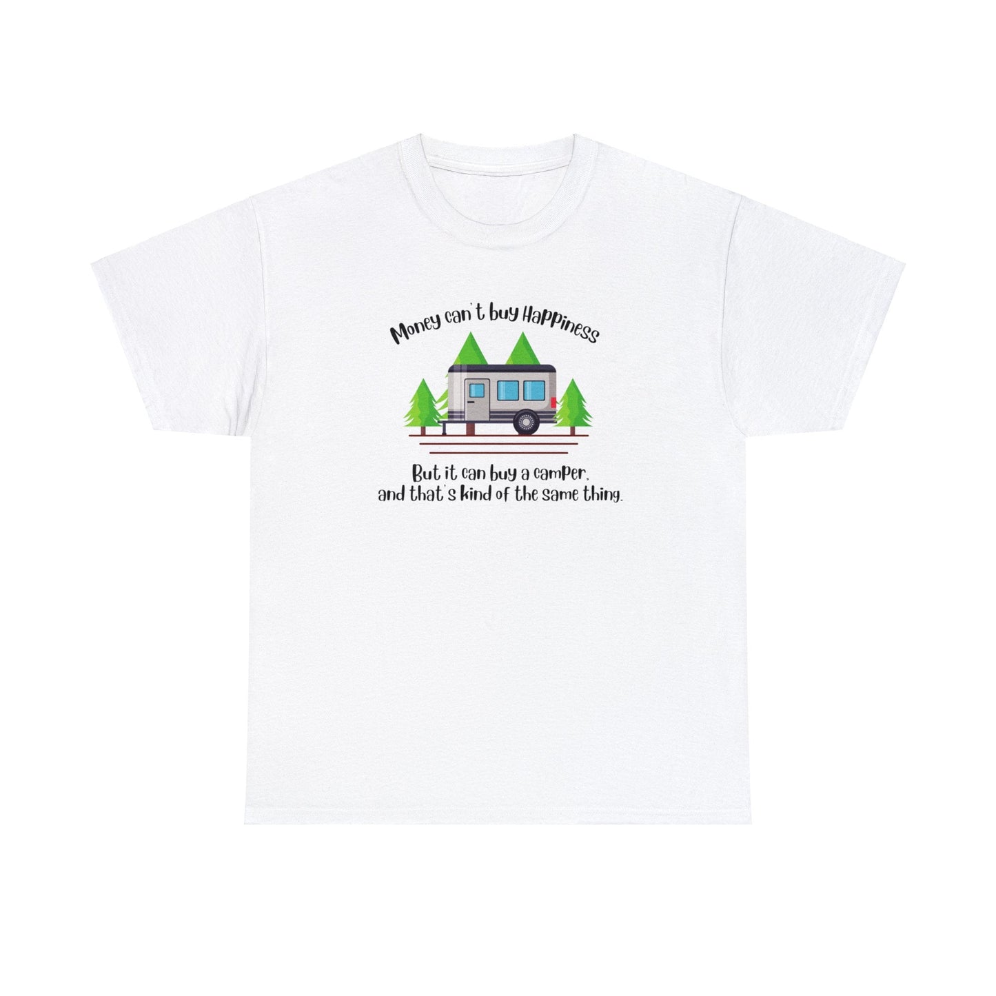 Happy Camper tee, money can't buy happiness but it can buy a camper,  camper life, gift for campers, #camping life