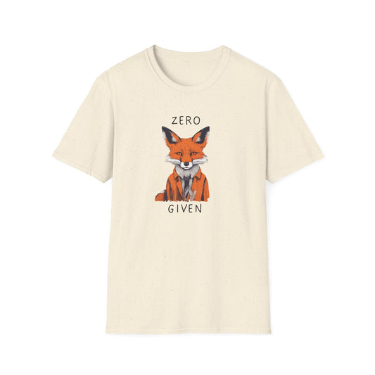 Zero fucks given, zero fox, fox, foxy, fox lover, Unisex Softstyle T-Shirt