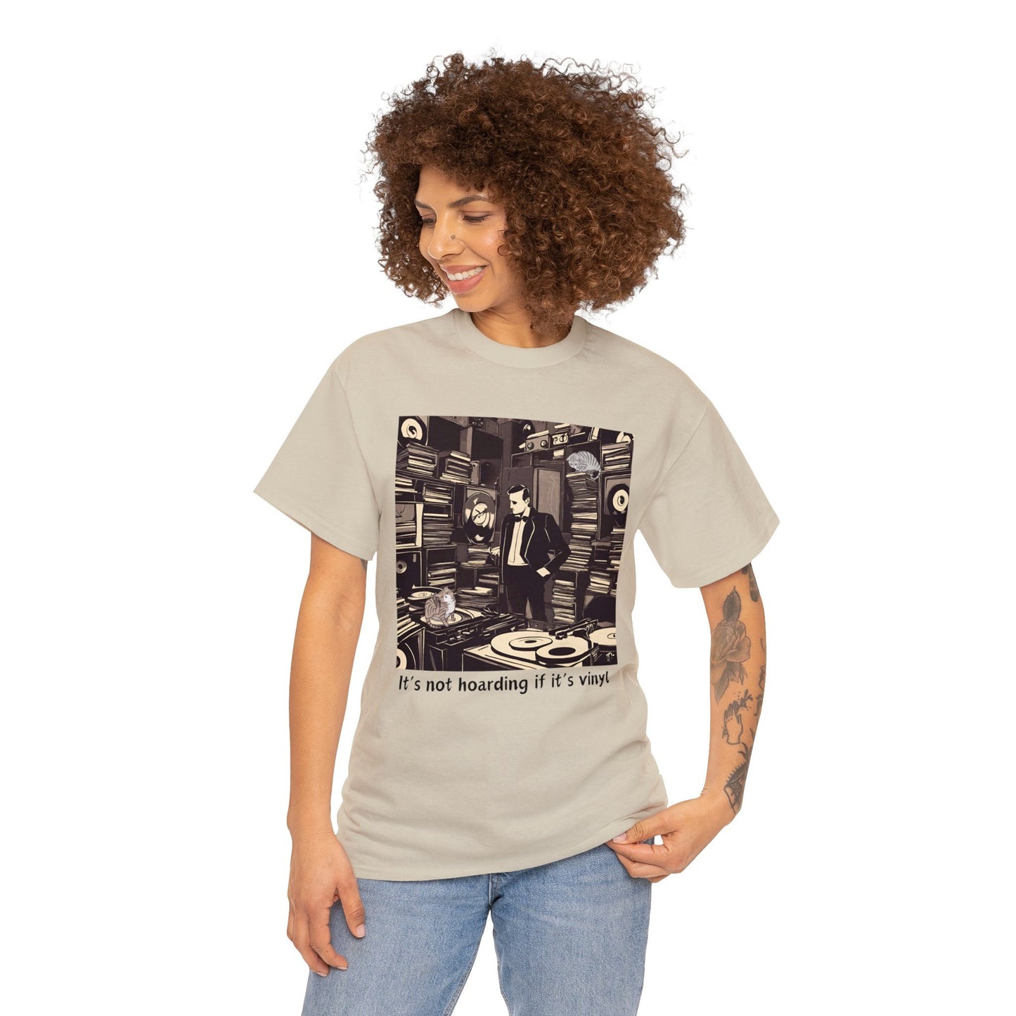Record collectors shirt, It's not hoarding if it's vinyl, gift for record collector