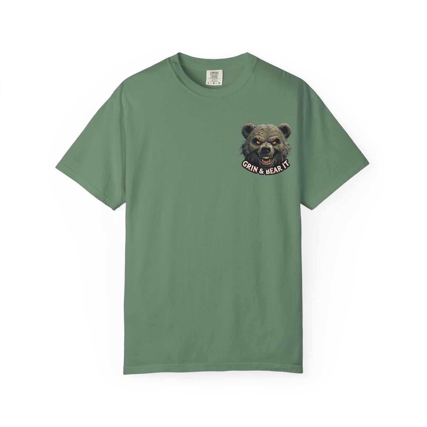 Climate Change Satirical Grin and Bear It T-shirt, Toxic Grinning Bear Tee, Environmental Disaster Shirt, Activist Conservation Apparel