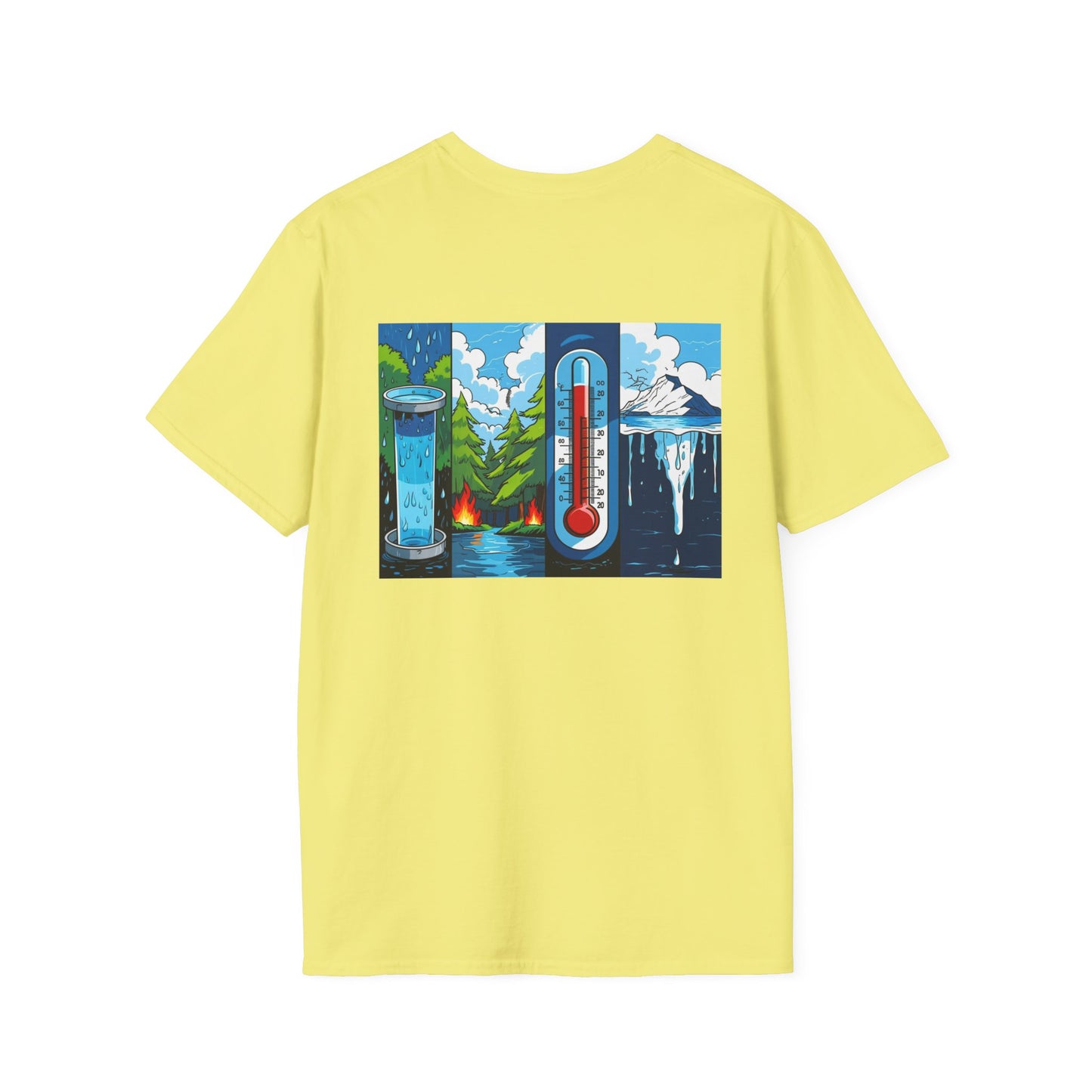 Climate Change Awareness Unisex Softstyle T-Shirt - Grin and Bear it Shirt, Environmental Activist Tee, Save the Planet Top, Nature Lover