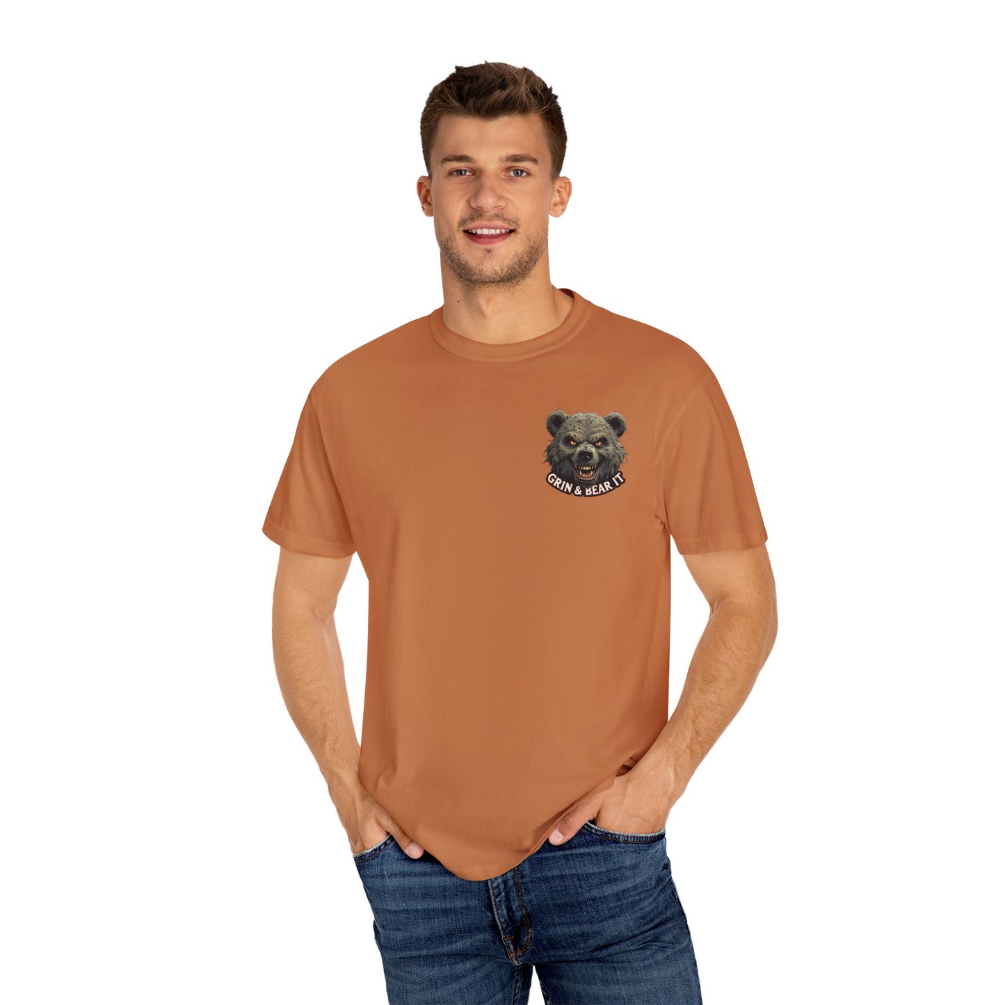 Satirical Stock Market Crash Unisex Tee, Funny Grin & Bear It Tshirt, Financial Crisis Shirt, Market Meltdown Top, Wall Street Humor Gift