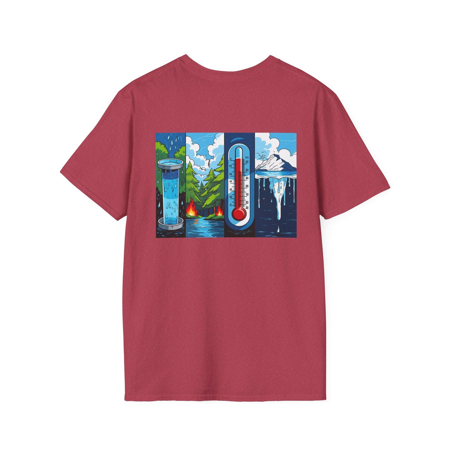 Climate Change Awareness Unisex Softstyle T-Shirt - Grin and Bear it Shirt, Environmental Activist Tee, Save the Planet Top, Nature Lover