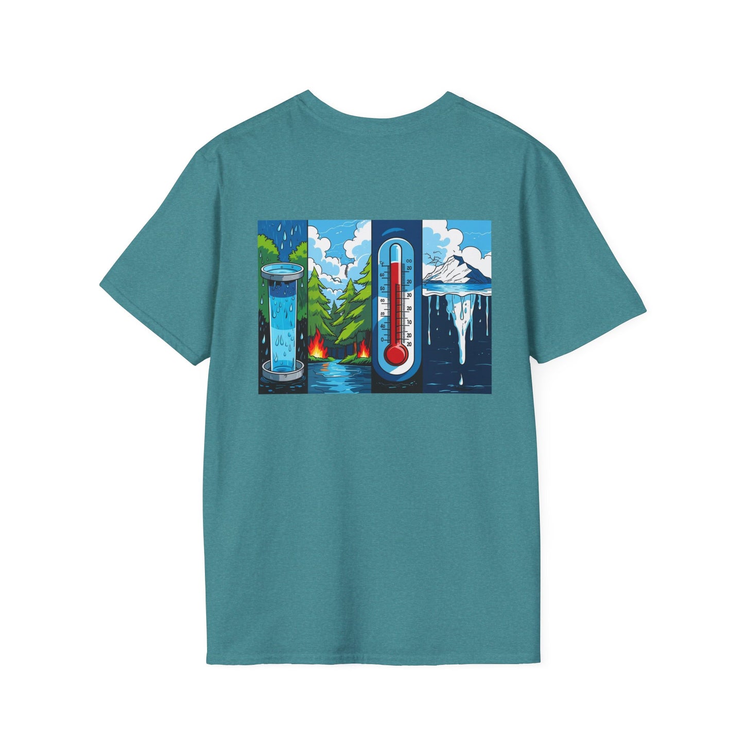 Climate Change Awareness Unisex Softstyle T-Shirt - Grin and Bear it Shirt, Environmental Activist Tee, Save the Planet Top, Nature Lover