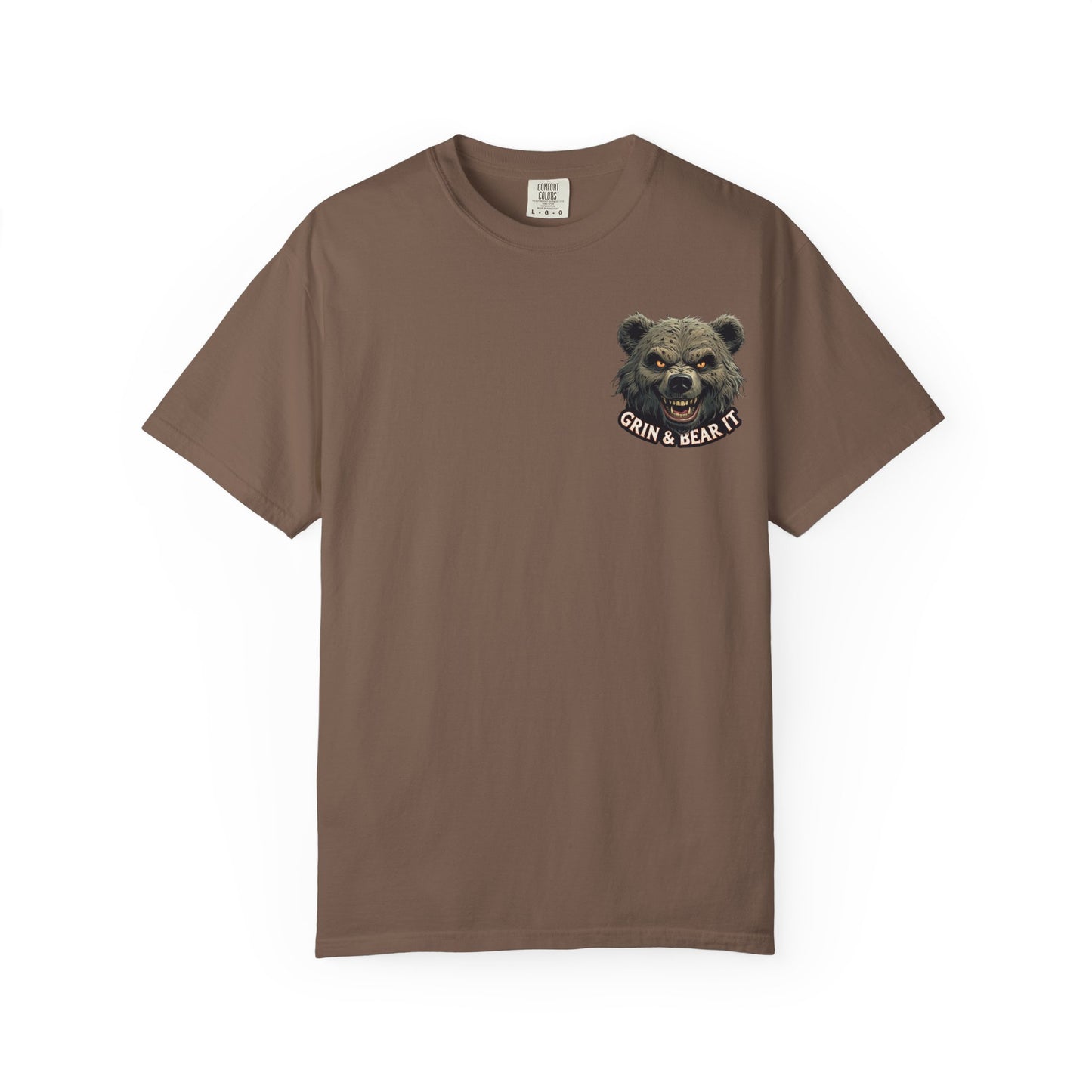 Climate Change Satirical Grin and Bear It T-shirt, Toxic Grinning Bear Tee, Environmental Disaster Shirt, Activist Conservation Apparel