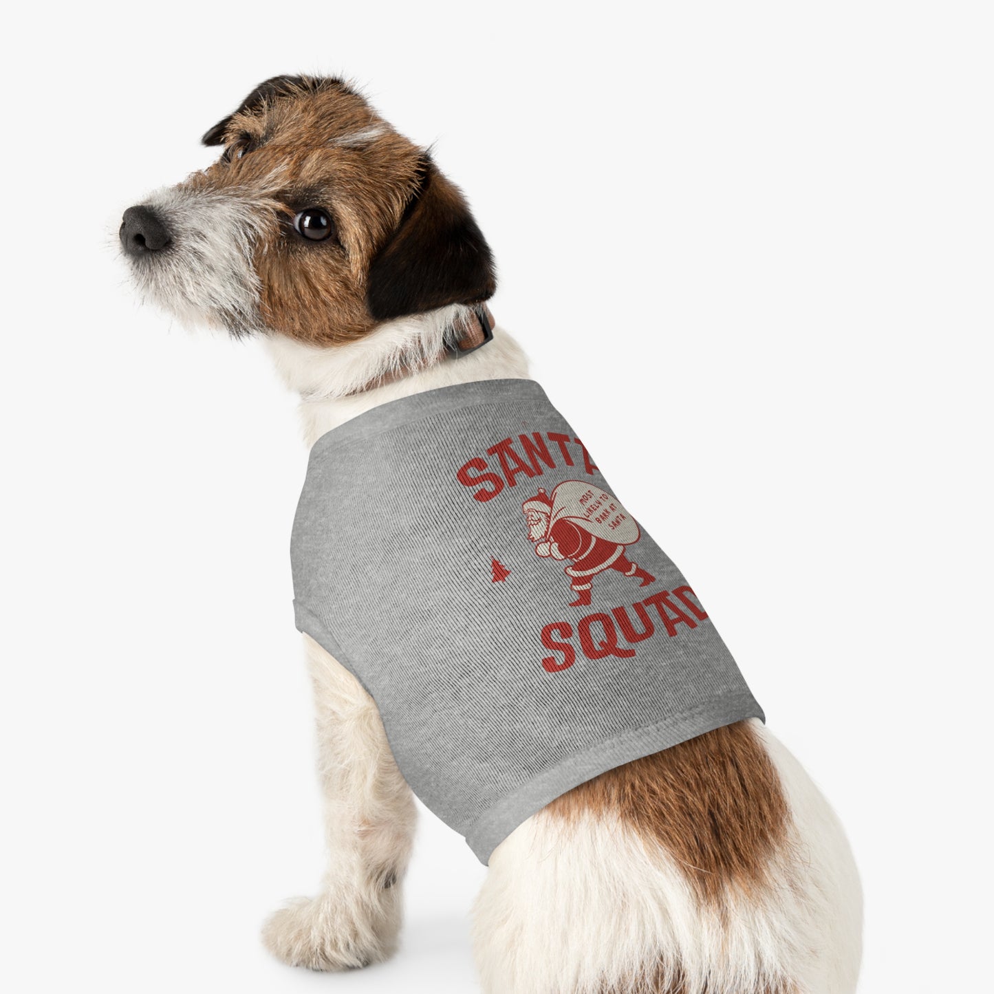 Pet Tank Top - 'Most Likely to Bark at Santa' Retro Santa Squad shirt