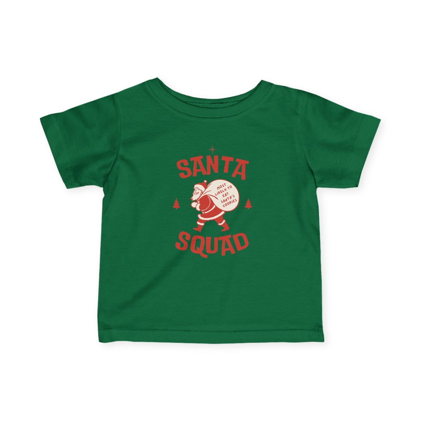 Santa Squad Infant Tee - Cute Holiday T-Shirt for Kids