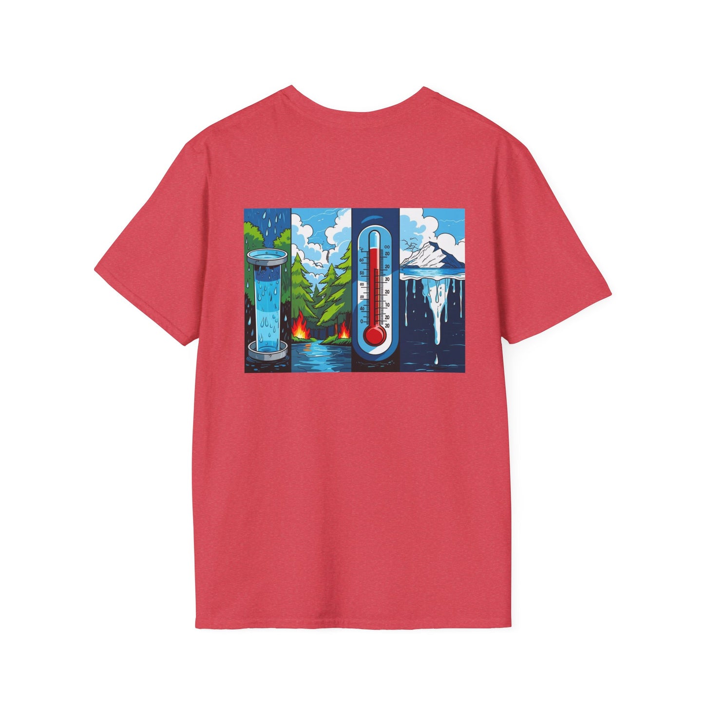 Climate Change Awareness Unisex Softstyle T-Shirt - Grin and Bear it Shirt, Environmental Activist Tee, Save the Planet Top, Nature Lover