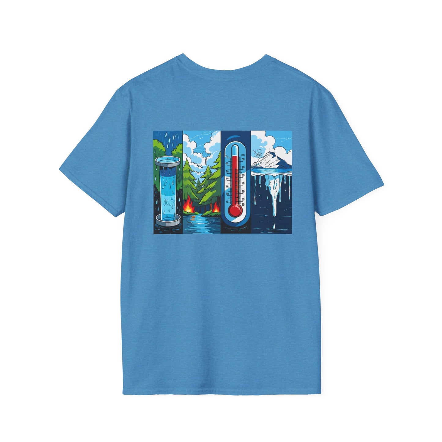 Climate Change Awareness Unisex Softstyle T-Shirt - Grin and Bear it Shirt, Environmental Activist Tee, Save the Planet Top, Nature Lover
