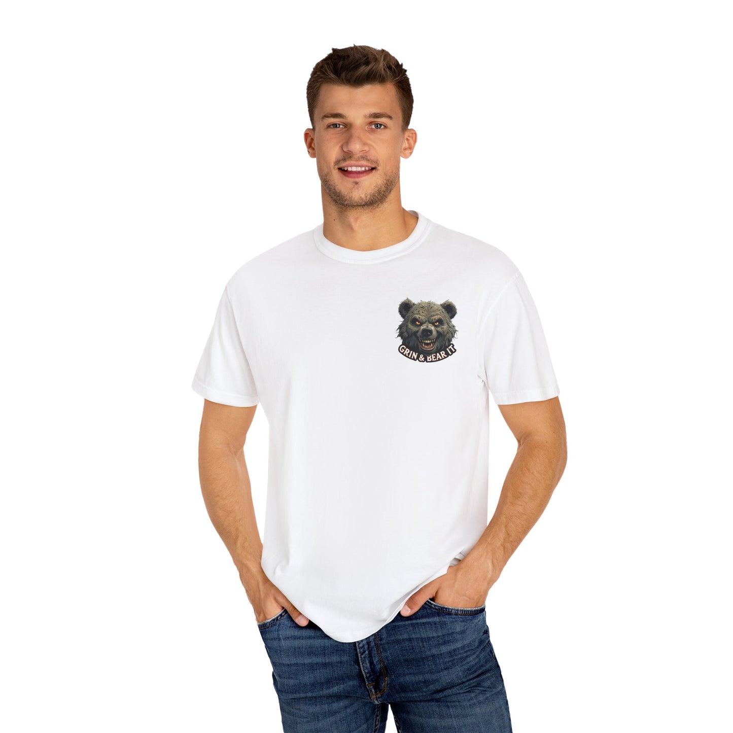 Satirical Stock Market Crash Unisex Tee, Funny Grin & Bear It Tshirt, Financial Crisis Shirt, Market Meltdown Top, Wall Street Humor Gift