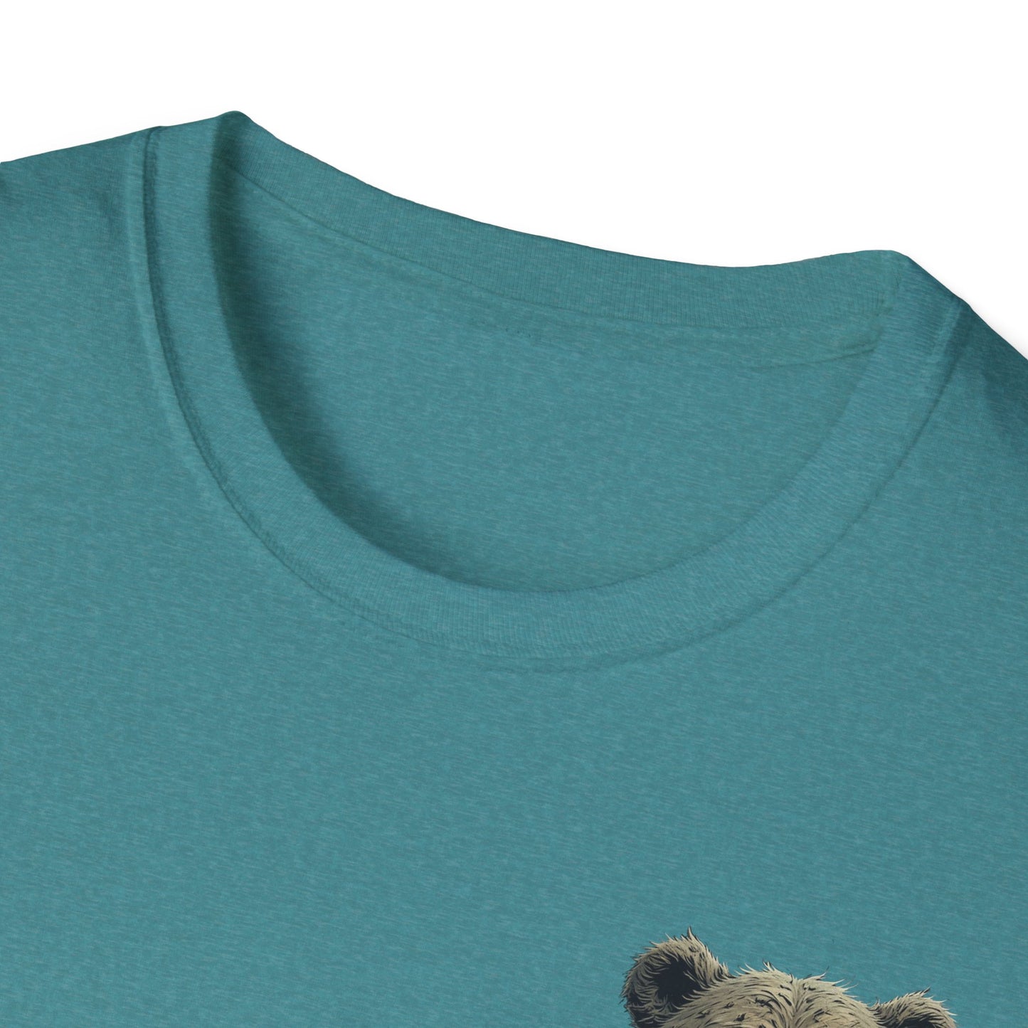 Climate Change Awareness Unisex Softstyle T-Shirt - Grin and Bear it Shirt, Environmental Activist Tee, Save the Planet Top, Nature Lover